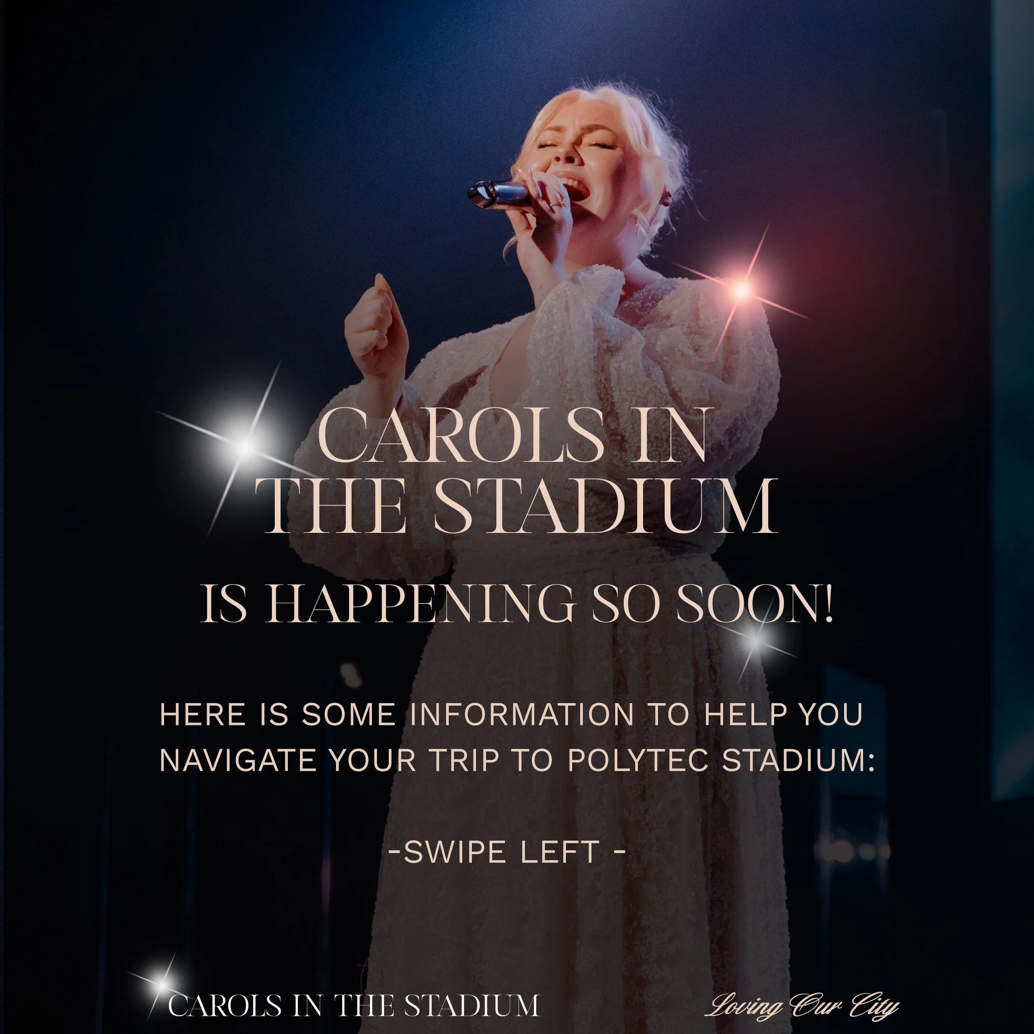 Carols in the Stadium is happening so soon!

Here is some information to help you navigate your trip to polytec stadium: 

Getting Here
- By Car: Ample parking available in and around Gosford Stadium. Arrive early to secure a spot.
- By Train: Gosfor