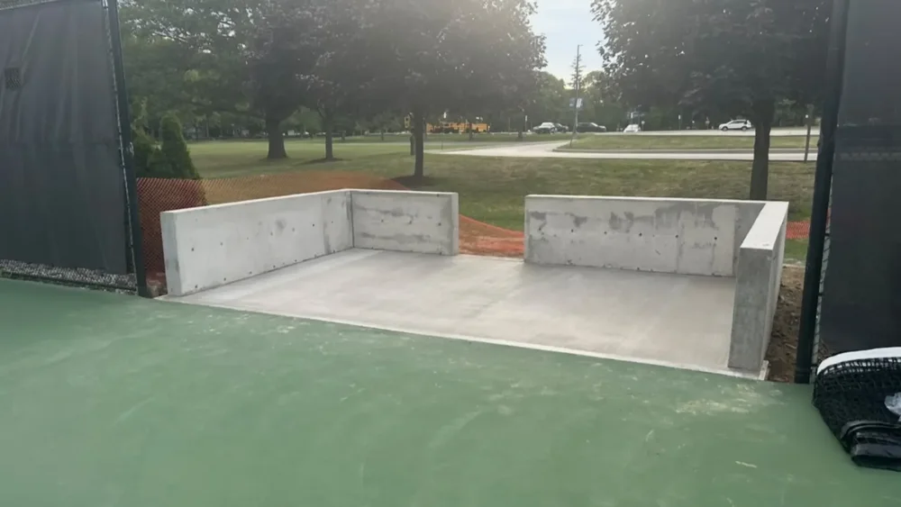 finished concrete addition pad and walls by Niagara North Contracting