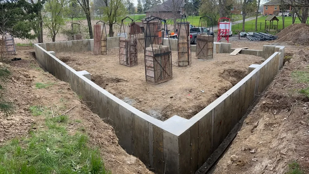 new concrete foundation walls and forms in Niagara Region by Niagara North Contracting