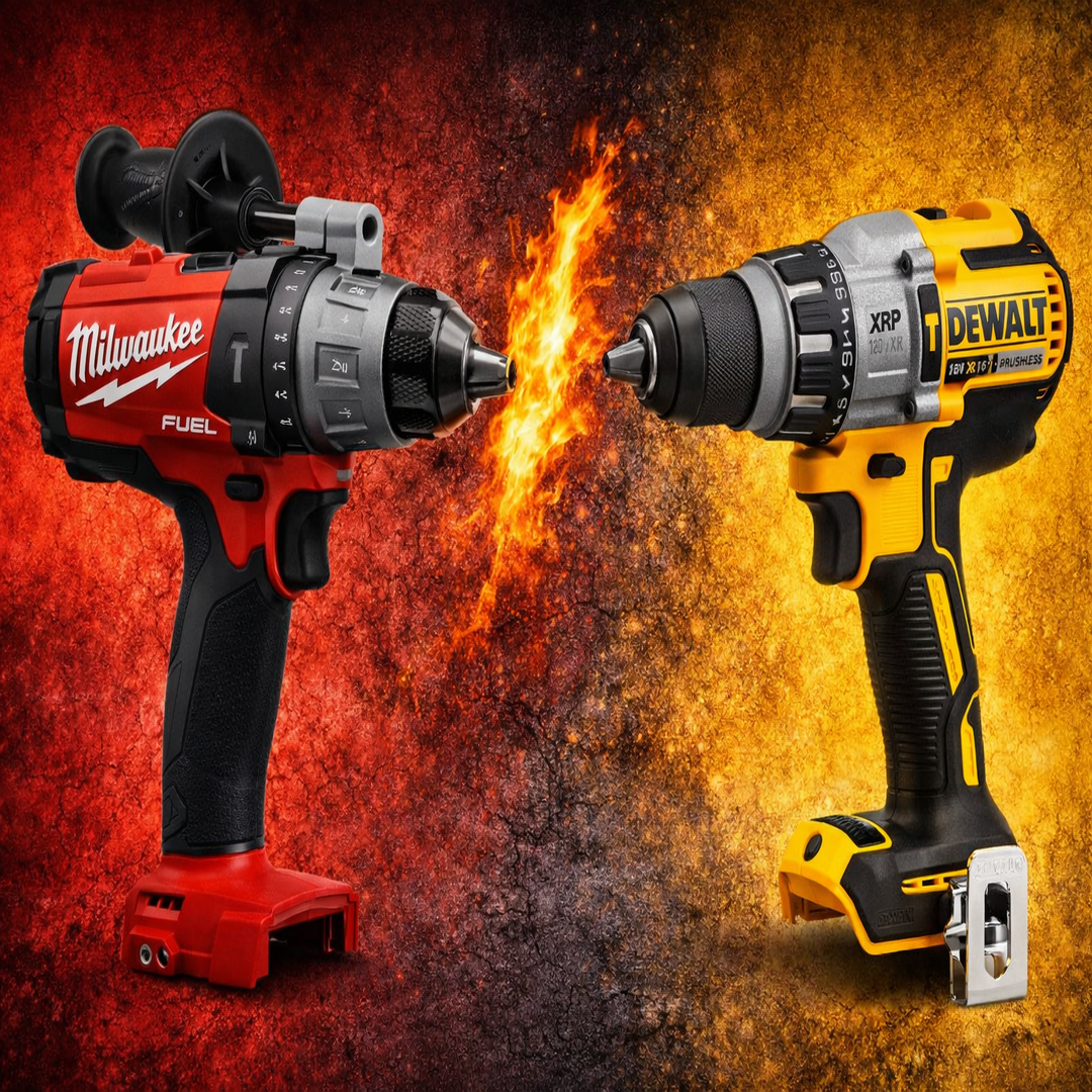DeWalt XR vs Milwaukee FUEL drill drivers: spec sheets say grunt, sites say otherwise