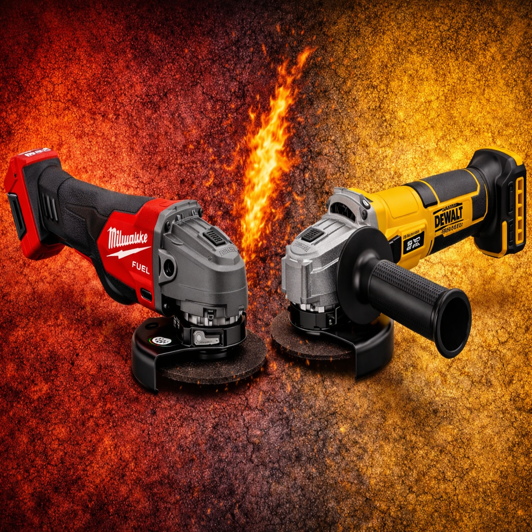 DeWalt XR vs Milwaukee FUEL grinders: same discs, very different fight on site