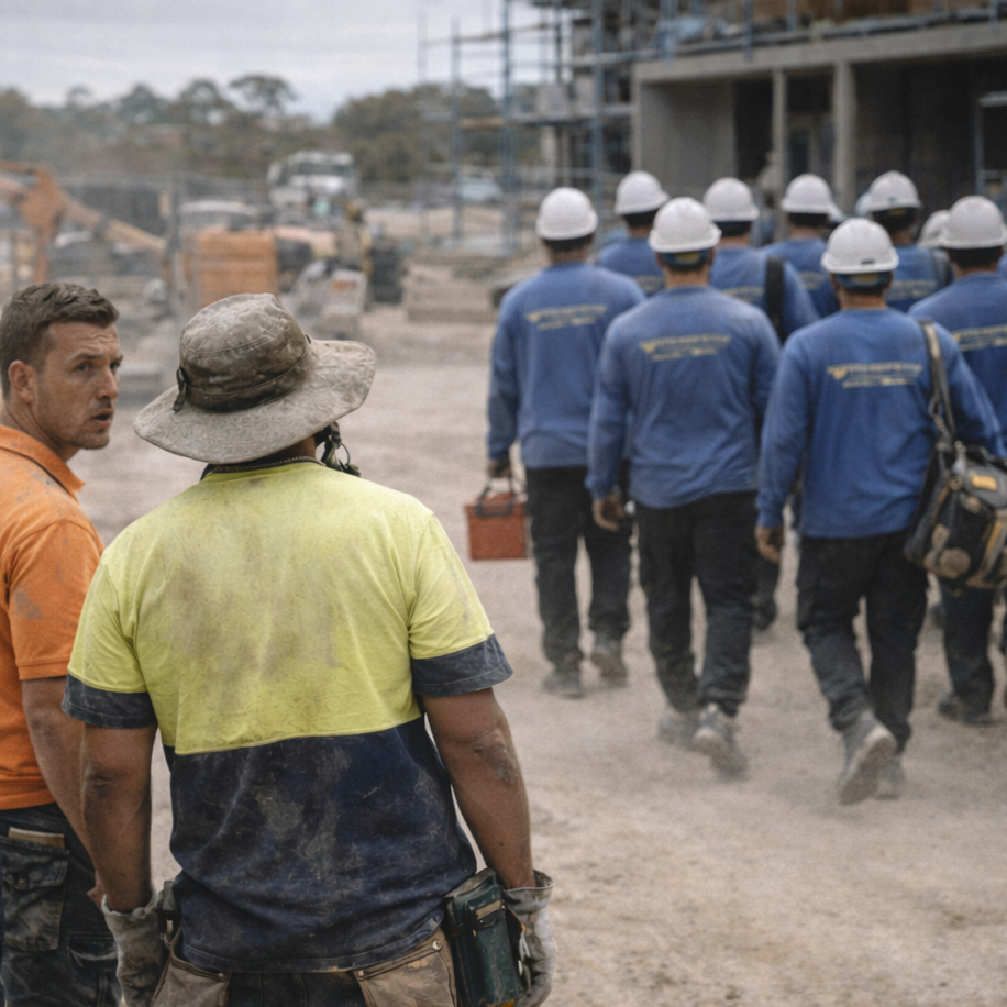 Builders are now bringing in overseas tradies as the shortage bites