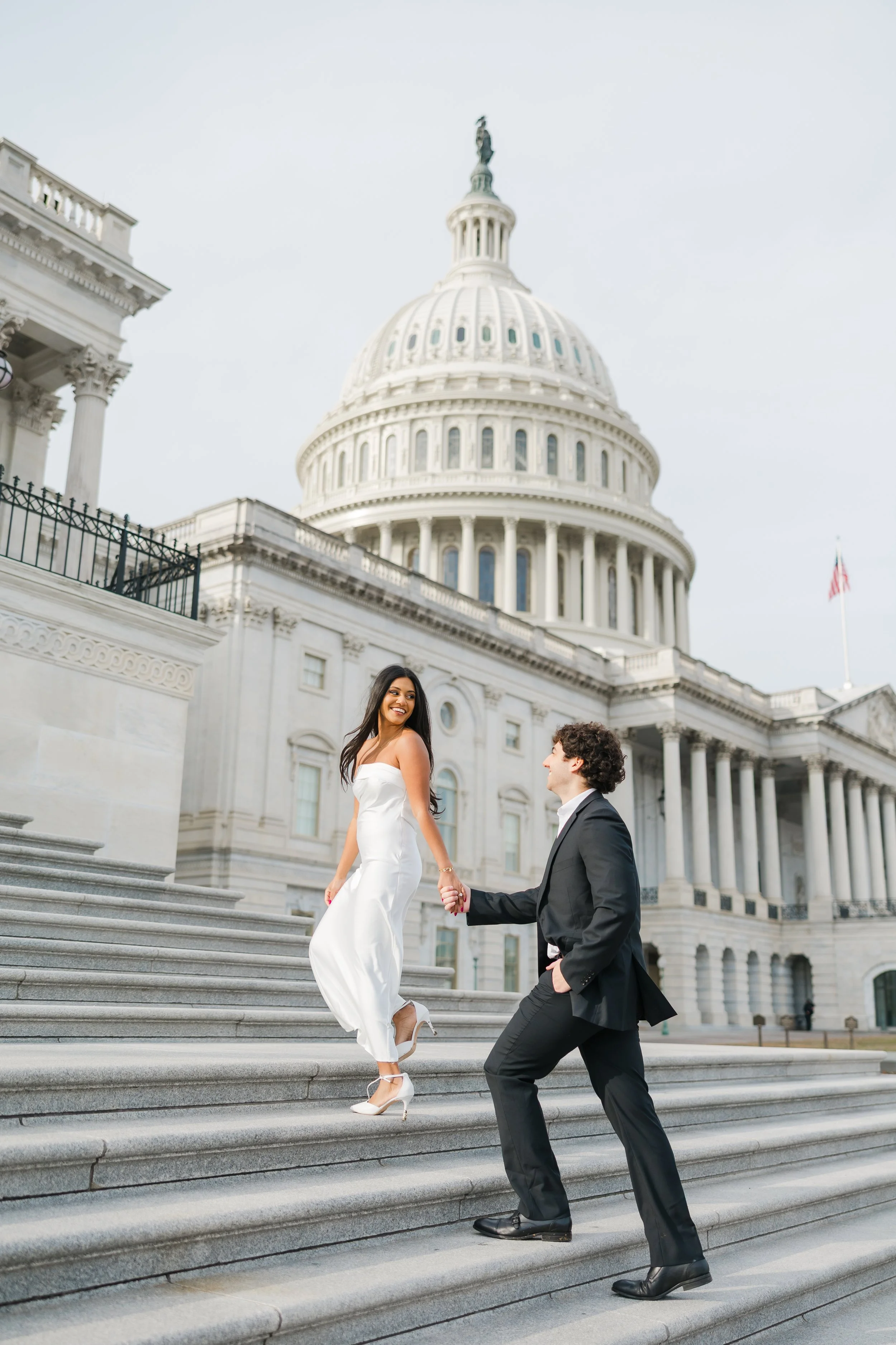 DC Engagement Session at Iconic Locations | Deepa &amp; David