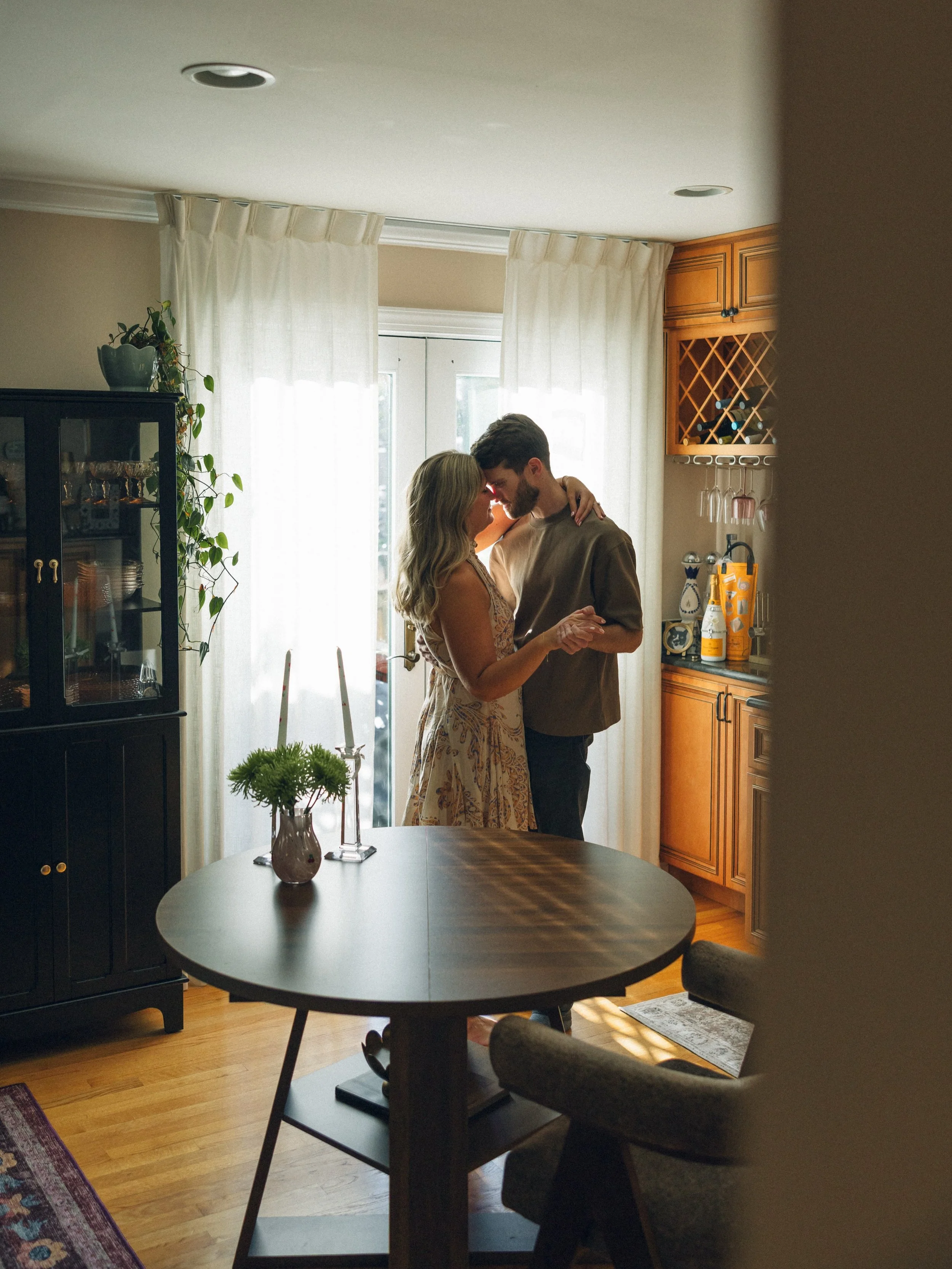 There&rsquo;s something so special about capturing engagement photos inside a home. I really enjoyed documenting Chris &amp; Marguerite&rsquo;s love in such a beautiful and meaningful way 🤍
.
.
.

engagement photos | engagement photographer | old to