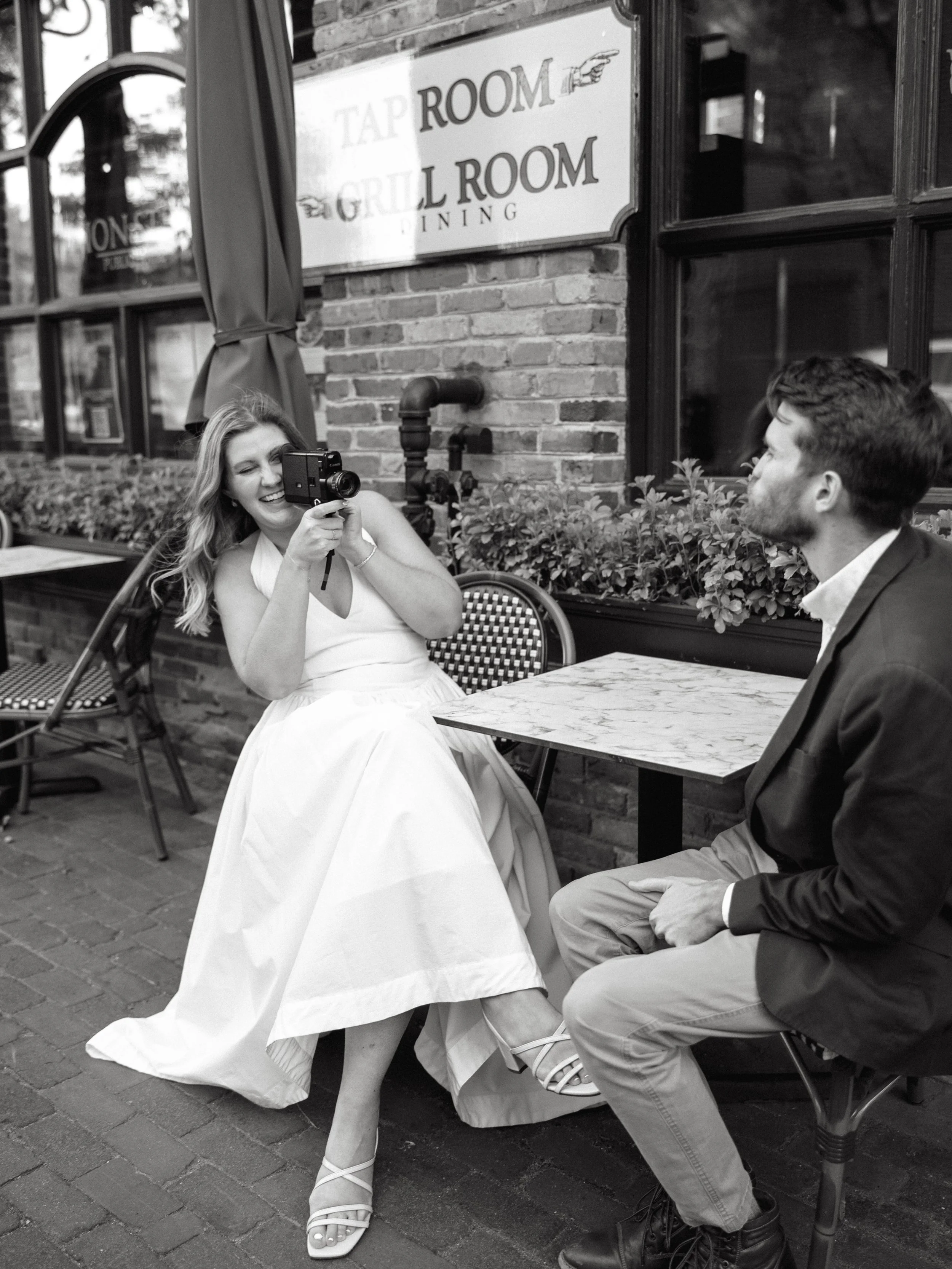 Chris &amp; Marguerite&rsquo;s engagement session in old town alexandria was soo special and beautiful🥹 I loved their vision on capturing photos warm and cozy photos in their home with their cat and afterwards taking a stroll in old town for a date 
