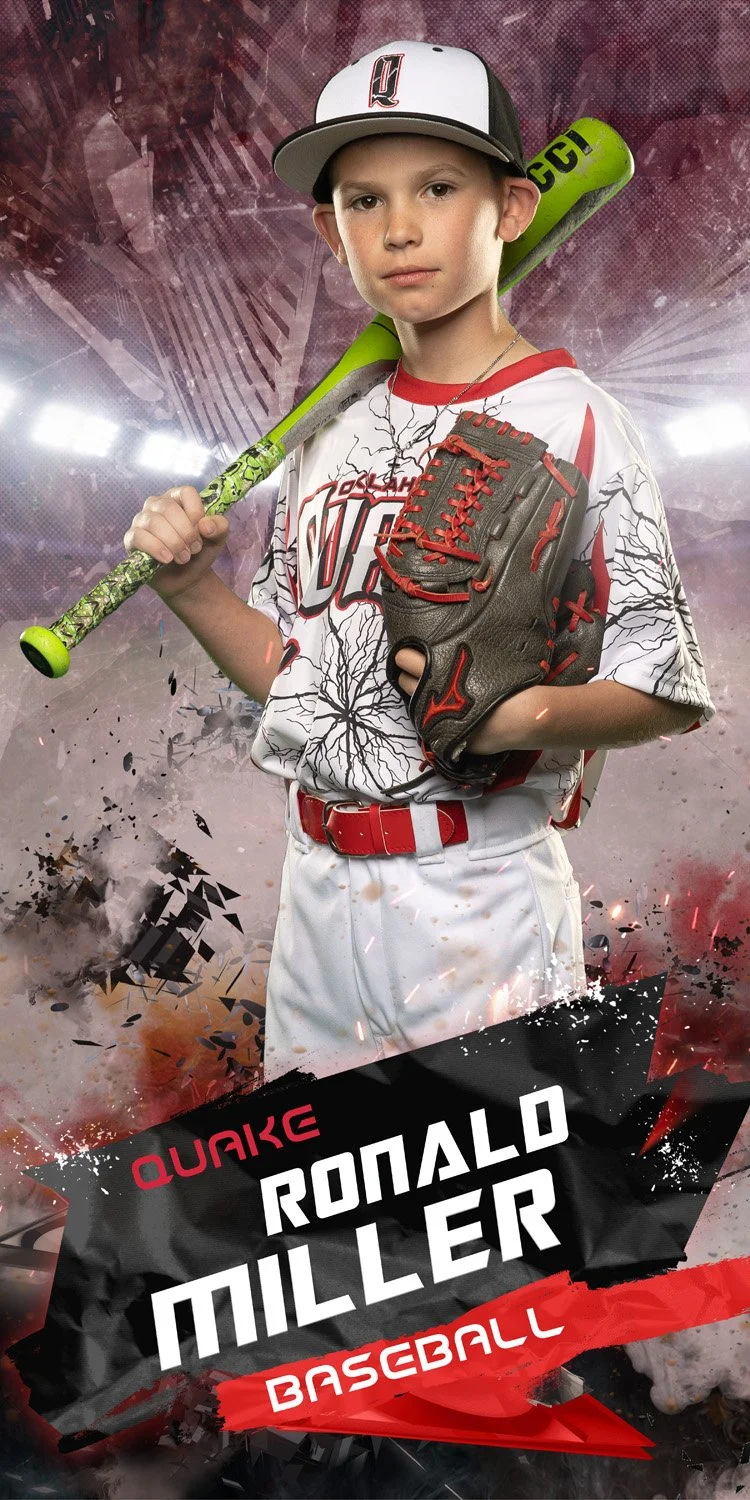 Unleashed Baseball 12x24 Banner - Individual - Vertical