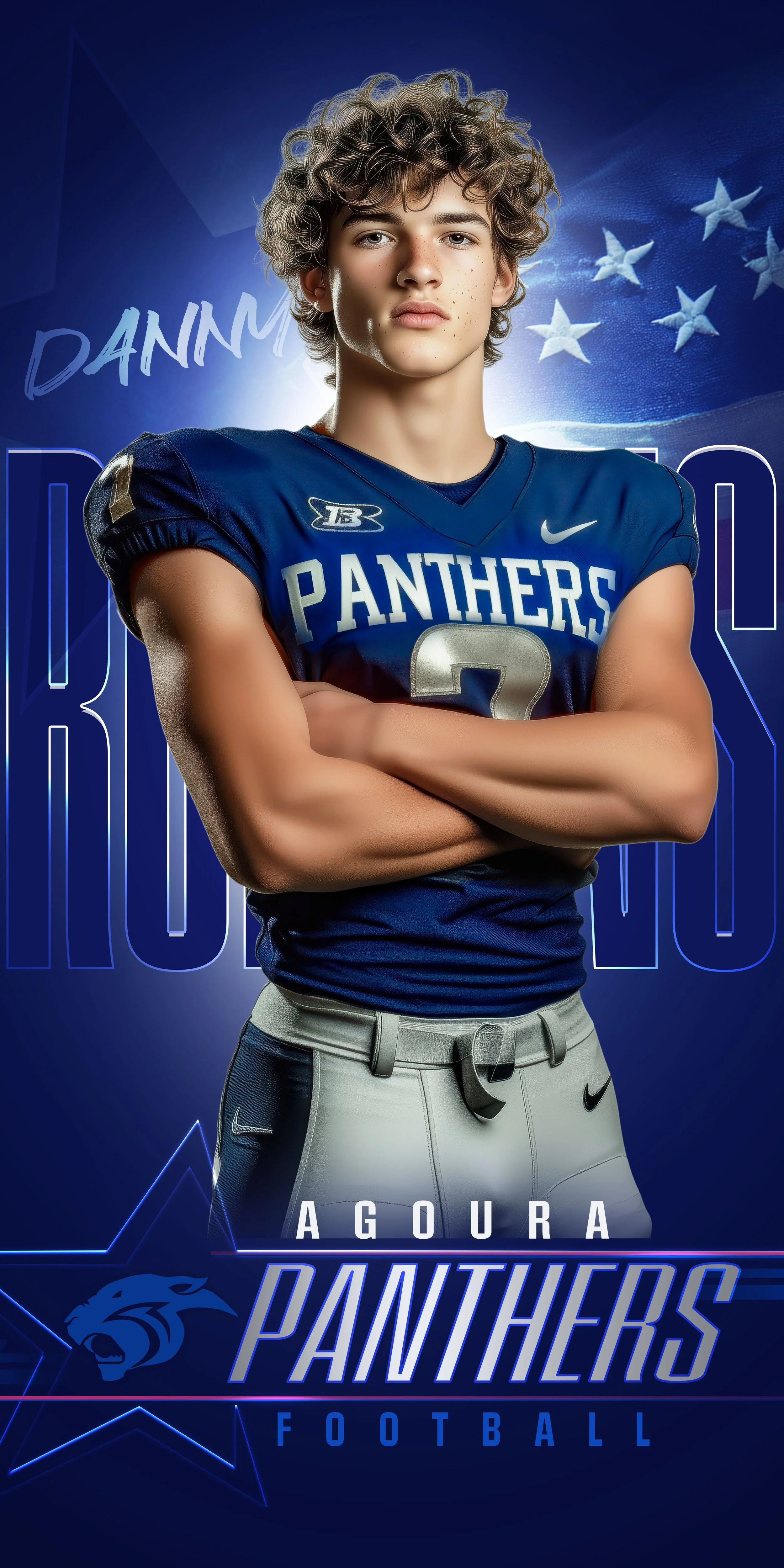 Legends Football 1x2 Banner - Individual - Vertical