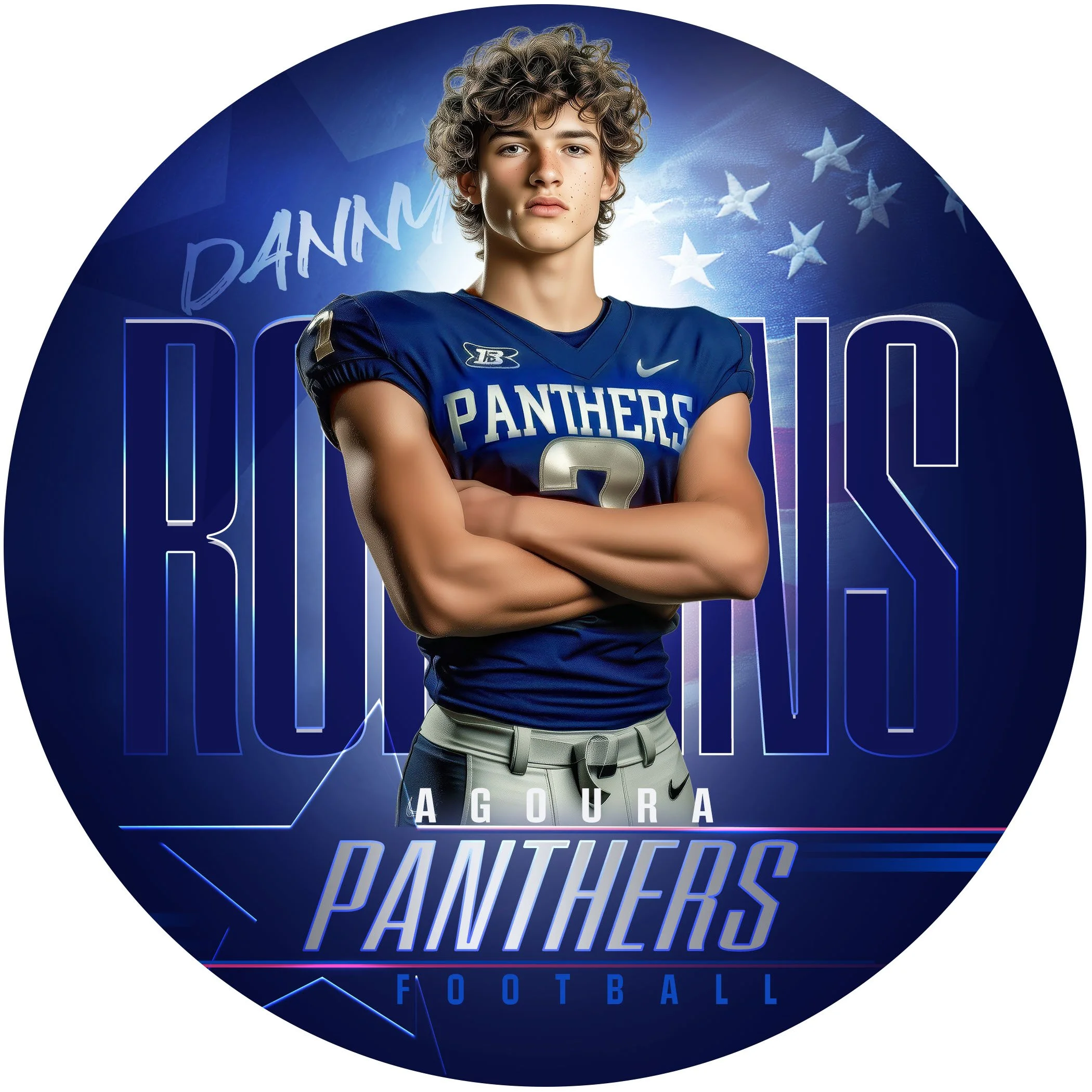 Legends Football 1x1 Button