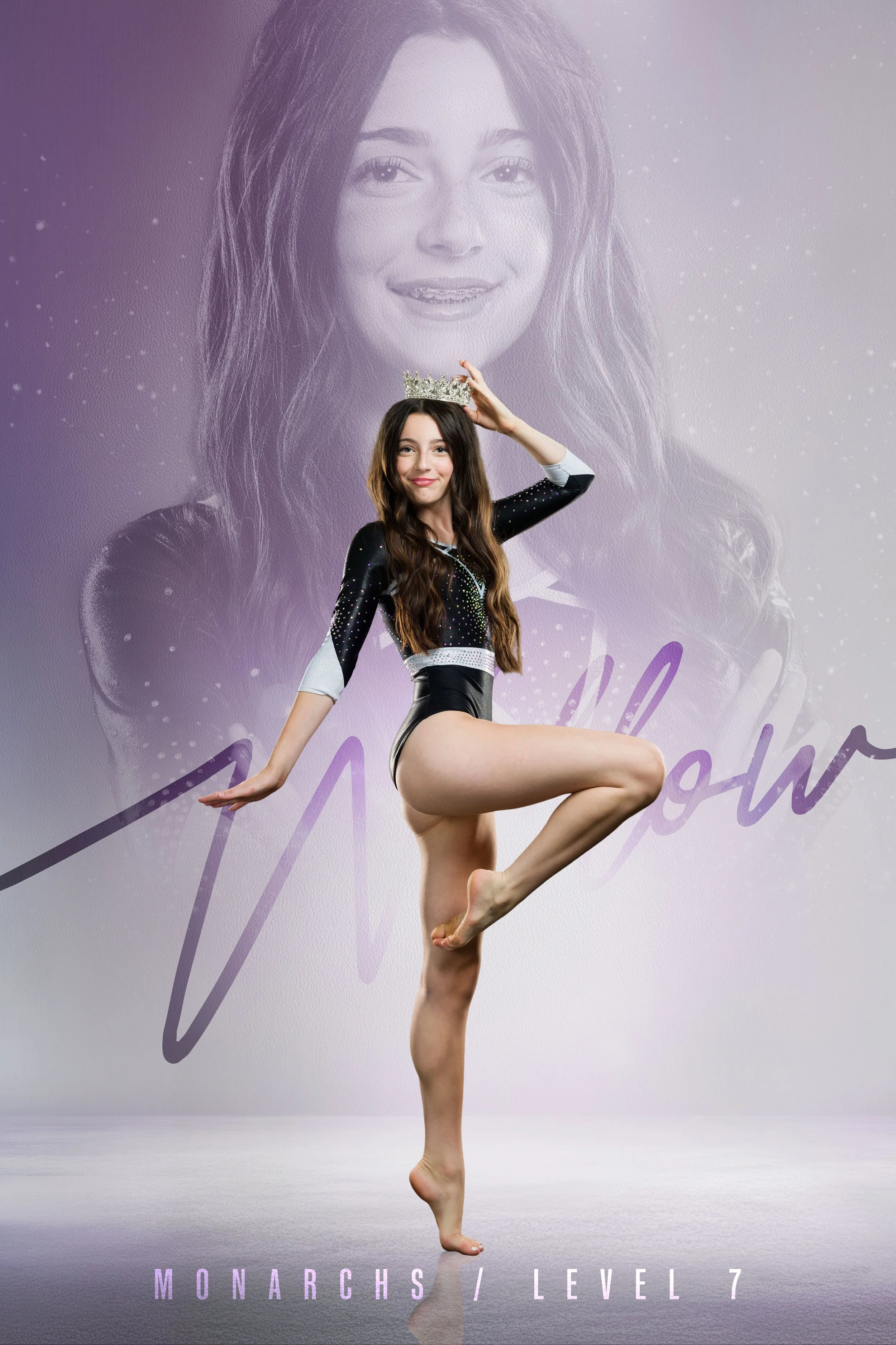 Signature Series - Gymnastics  Dance or Cheer 2x3 Banner - Individual - Vertical
