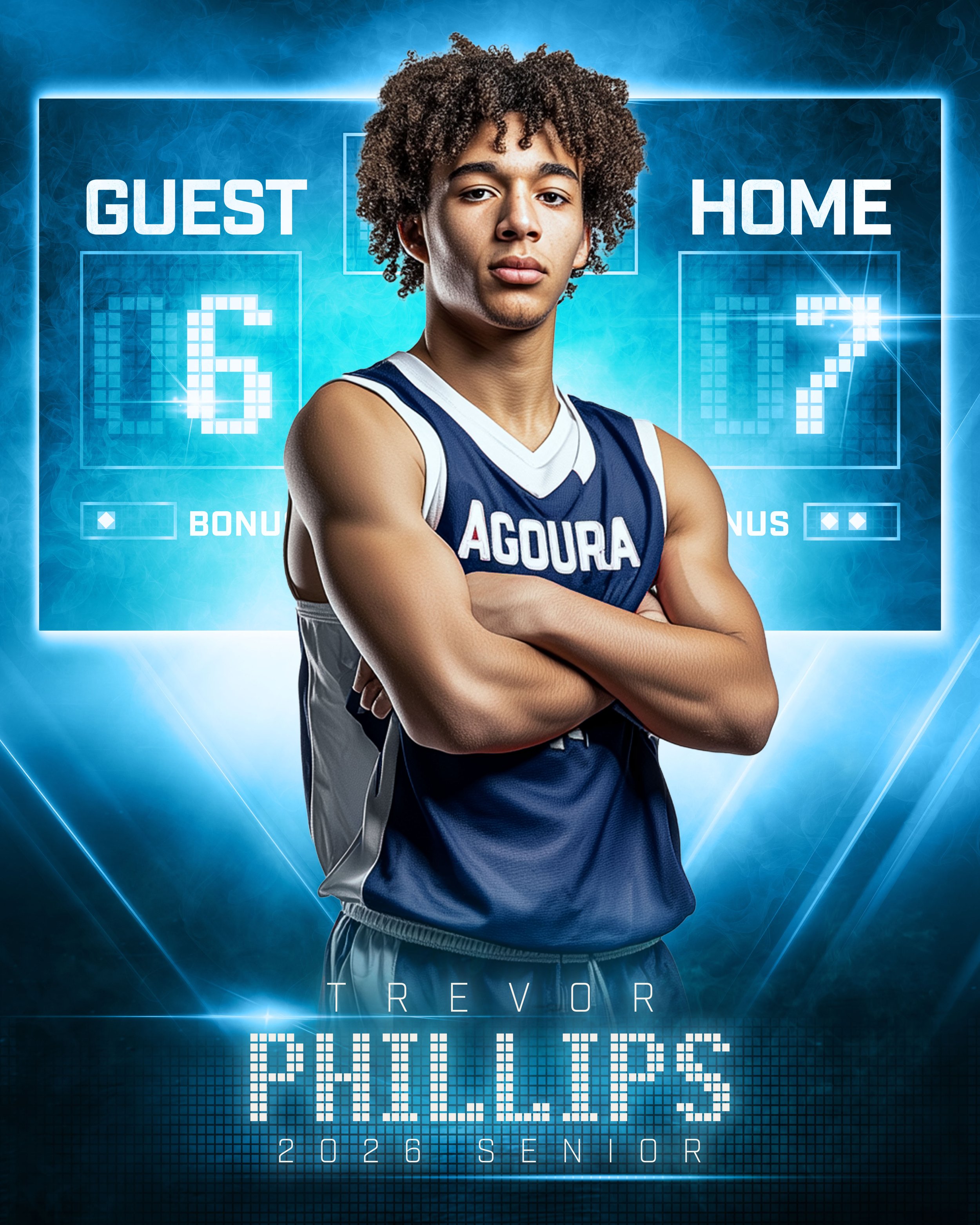 Six Seven Scoreboard 4x5 Individual - Vertical