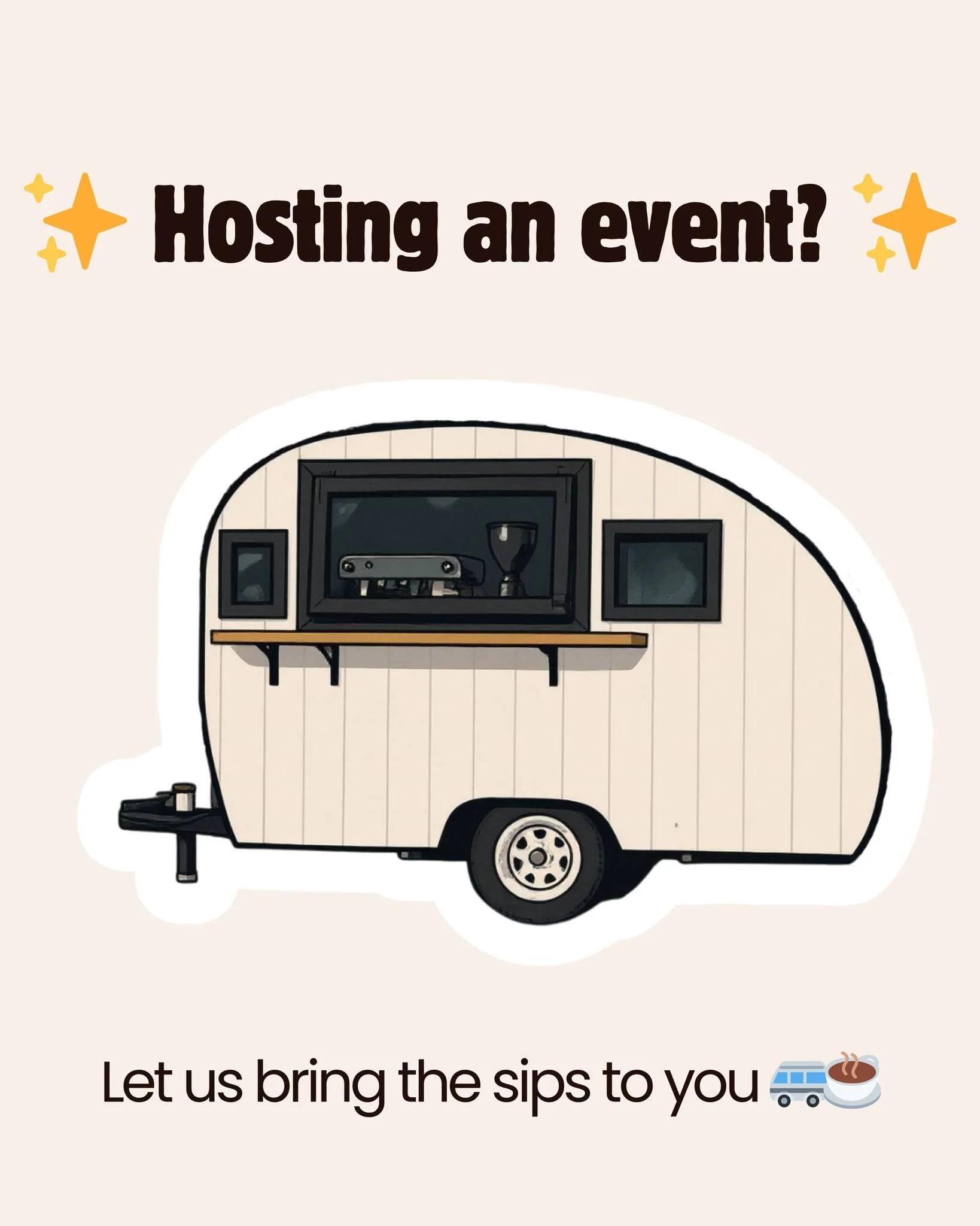 ✨ Your event just got a whole lot cuter ✨☕🚐
Yes&hellip; you can rent our coffee car!
From weddings to corporate events to birthdays, we bring the coffee, the vibes, and the unforgettable experience. 💕
Imagine:
🌸 Fresh lattes &amp; lemonades
✨ Pret
