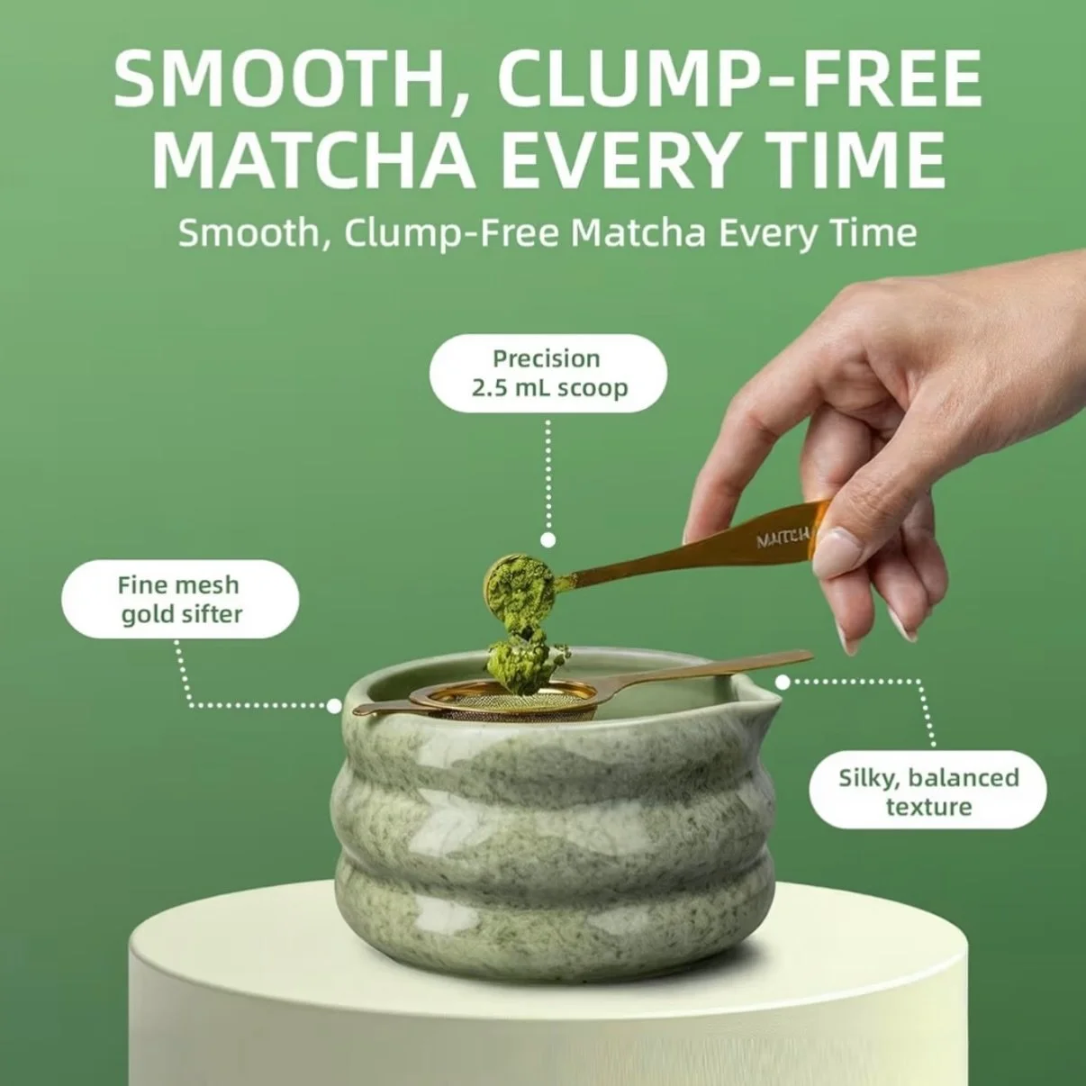 Meet your new kitchen obsession 💚 Our newest color, Mottled Green, is now available on Amazon! Chic, timeless, and designed to complement any kitchen aesthetic ✨

For a limited time, enjoy 20% OFF your favorite matcha set 🍵 Don&rsquo;t wait &mdash;