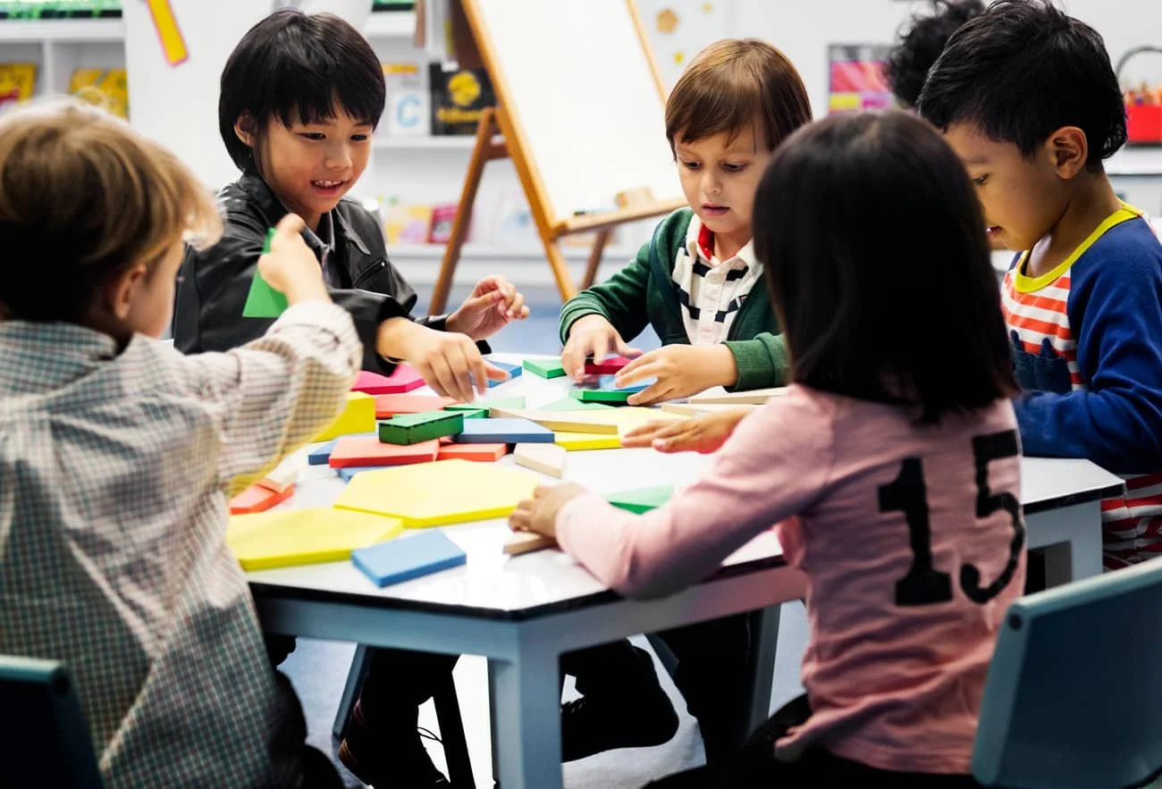 Happy kids elementary school