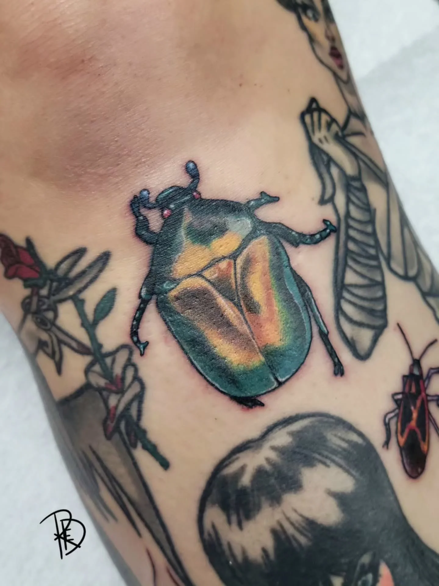 🪲 Some bugs for Ava's Spooky Lady leg! 🐞 

#sleevetattoo #tattoo #ink