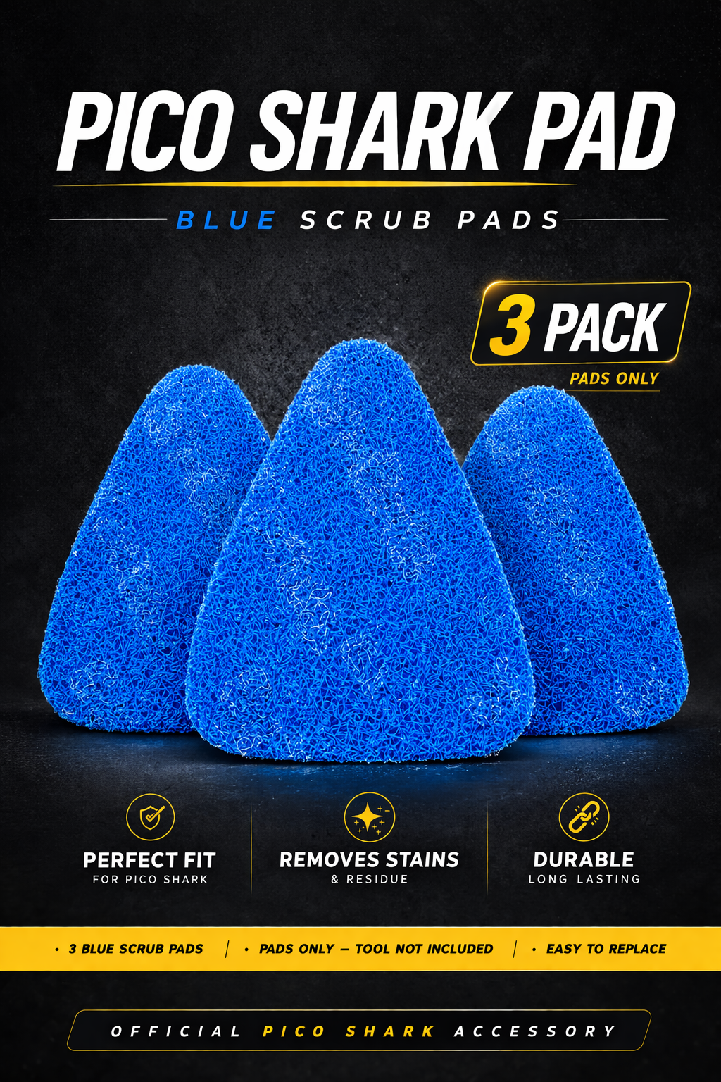 PICO SHARK PADS 3 PACK ONLY