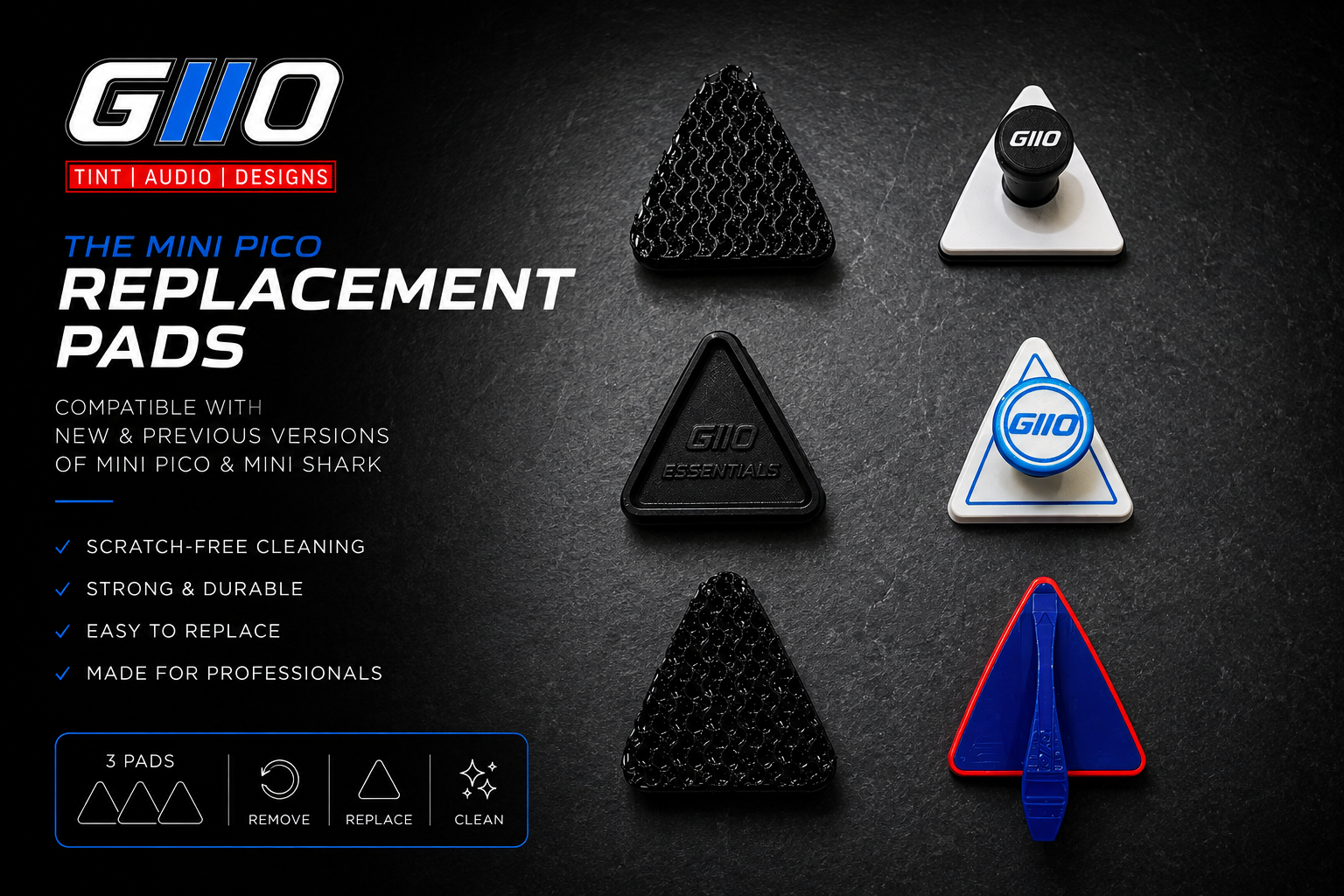 THE MINI PICO REPLACEMENT PADS COMPATIBLE WITH MINI PICO, MINI SHARK & PREVIOUS VERSIONS