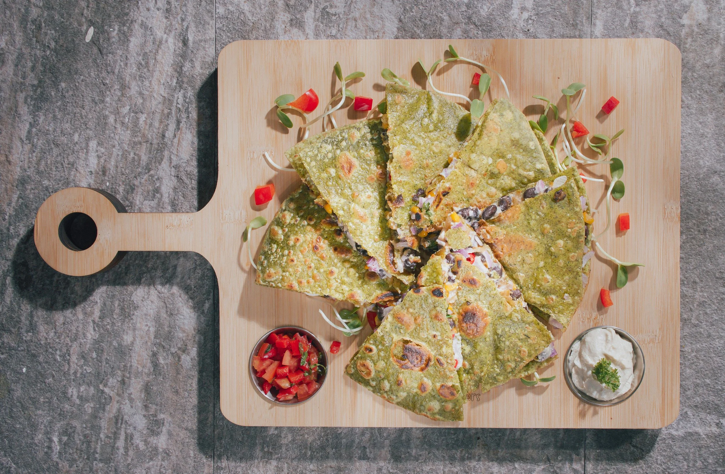 Spicy Black Bean Quesadillas
