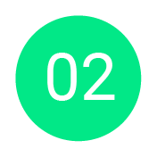 Green circle with white number '02' inside