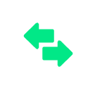 Green left arrow pointing to the left and green right arrow pointing to the right