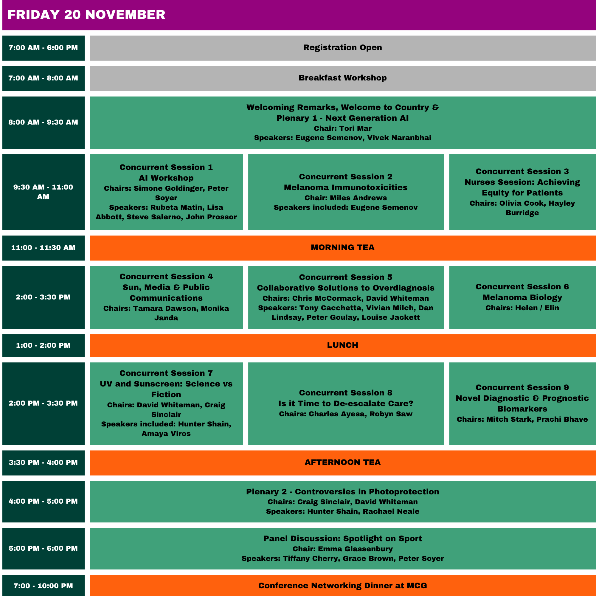 Program at a Glance — AMC 2026