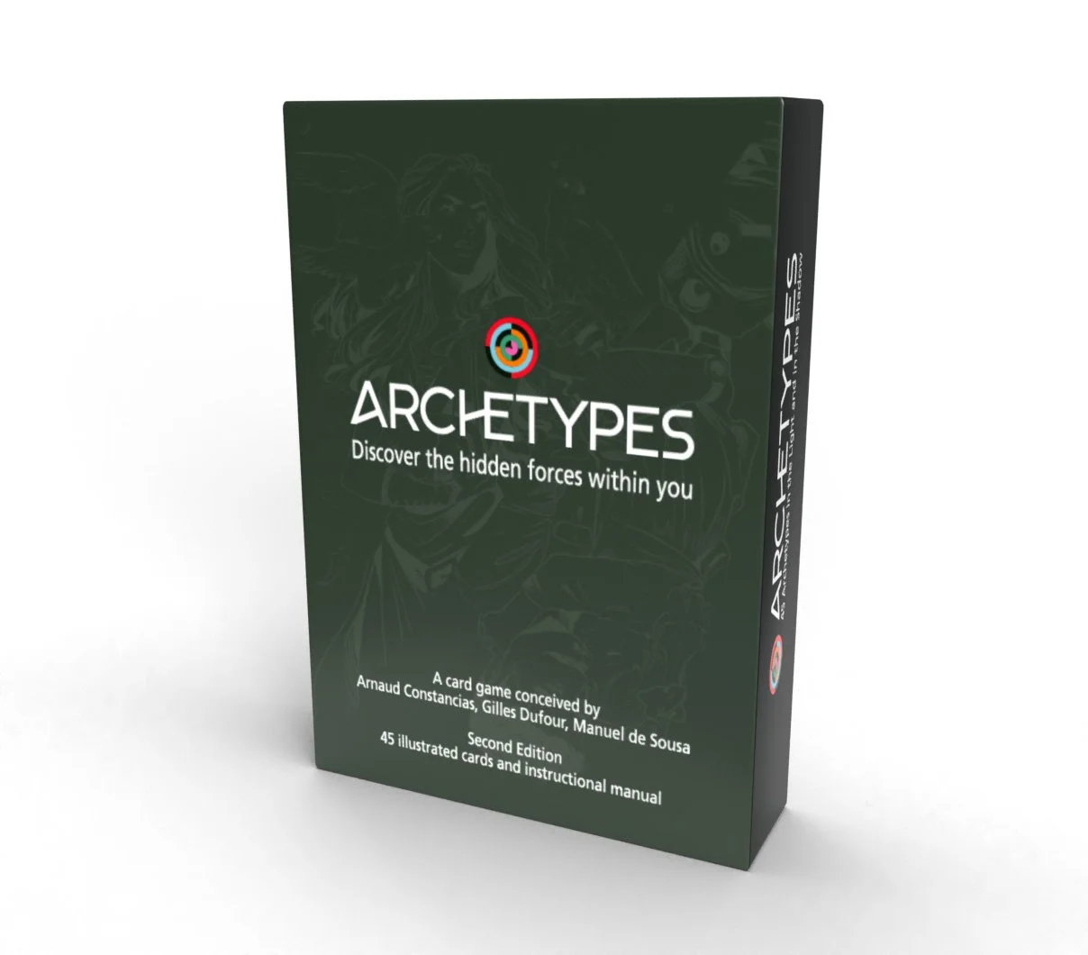 Archetypes card game in ENGLISH.
An inspiring tool for coaches, therapists, and guides: 45 cards representing human archetypes, explored through their light and shadow aspects, to guide each step of the journey inward — a 5 phase path toward one’s un