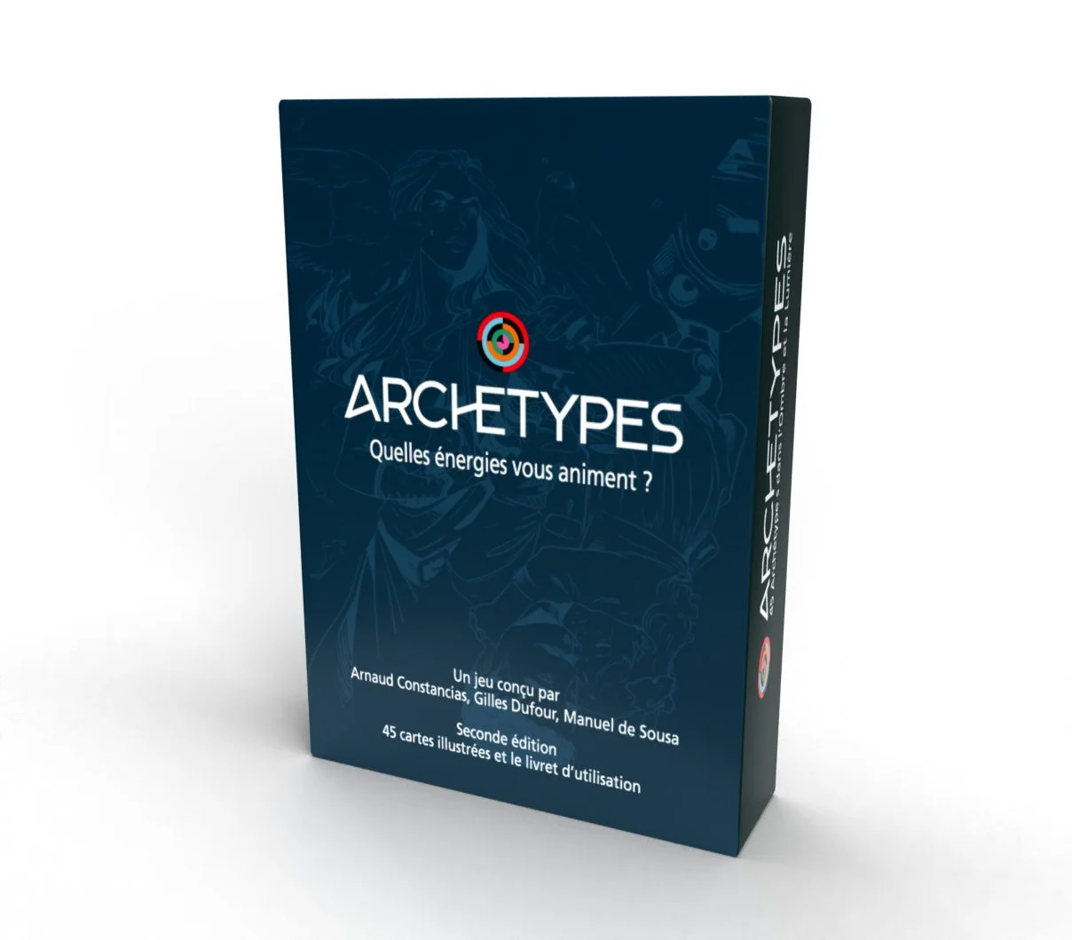Un outil inspirant pour les coachs, thérapeutes et accompagnants : 45 cartes représentant des archétypes humains, explorés dans leurs aspects lumineux et sombres, pour guider chaque étape du chemin vers soi – un parcours en 5 phases pour aller vers s