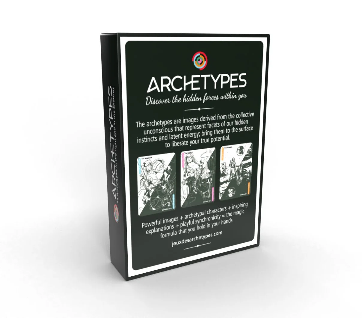 This deck comes with a 90-page booklet illustrating the different ways to use the cards, along with a brief overview of the Jungian concept that inspired it.