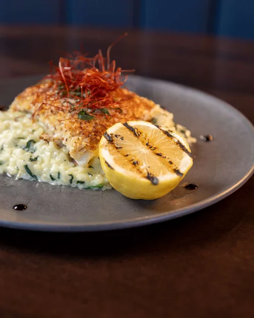 Almond crusted halibut