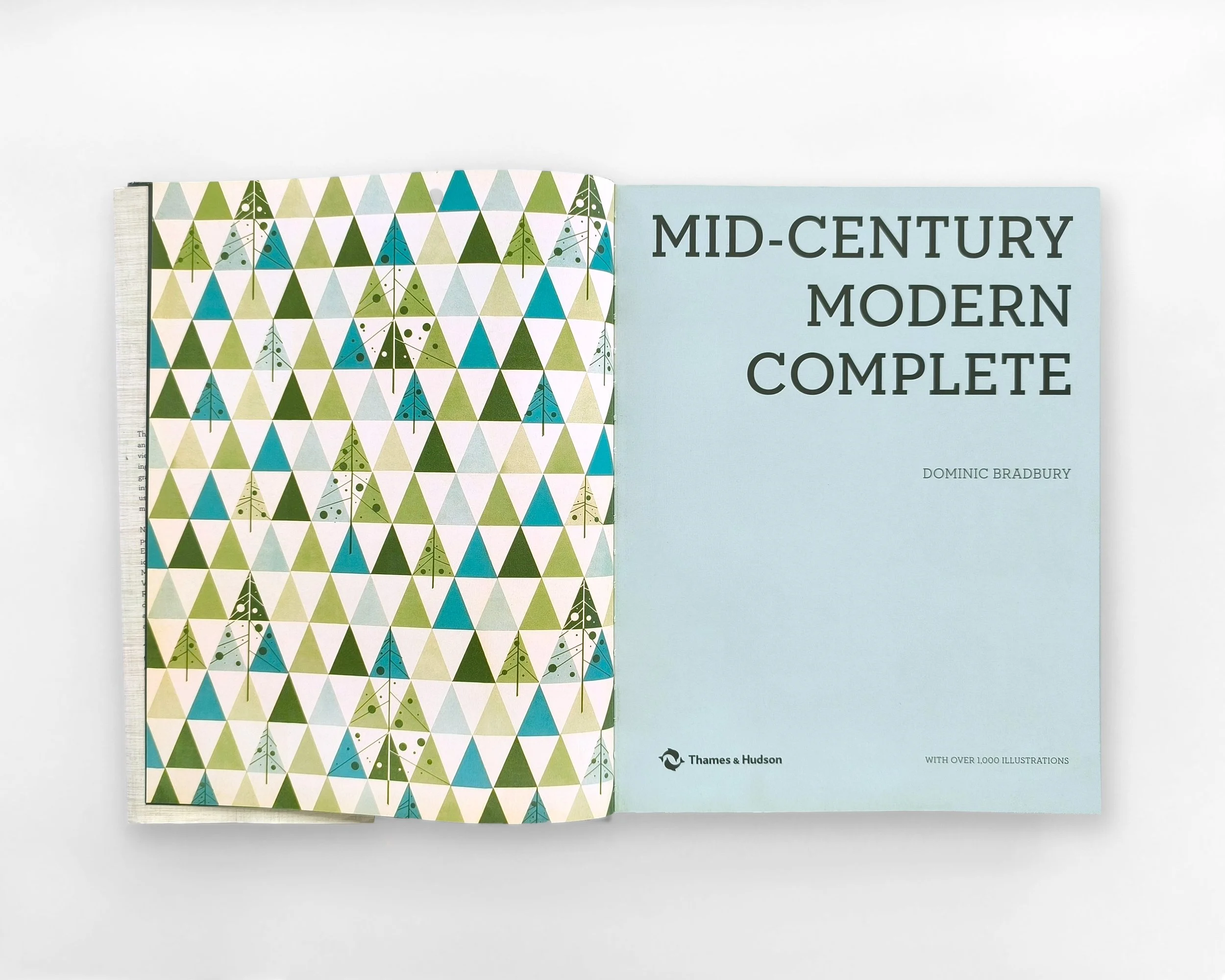 Mid Century Modern Complete interior layout designed by Karolina Prymaka for Thames & Hudson illustrated Lifestyle, Interior, Architecture book, contents page