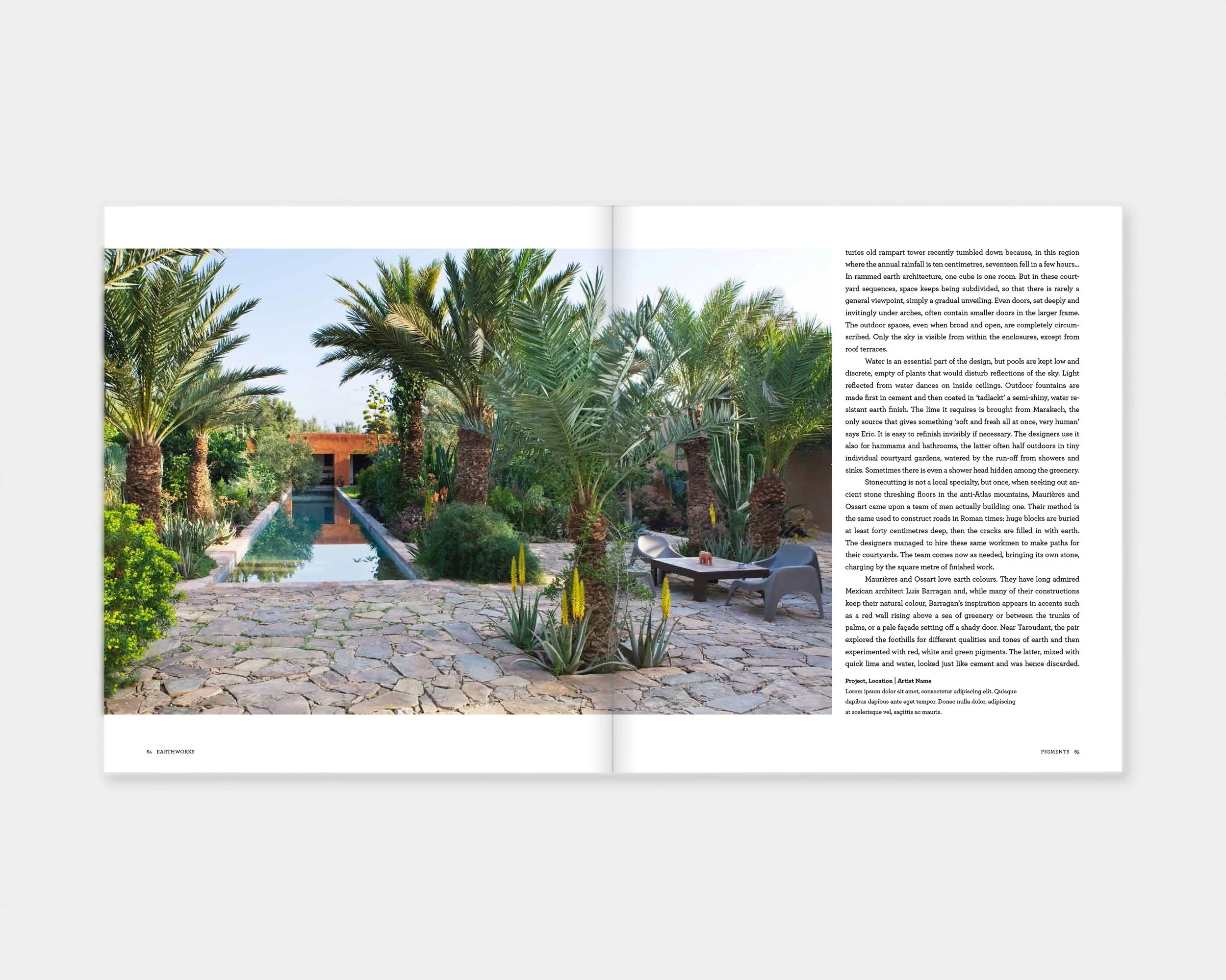 Mediterranean Landscape Design interior layout designed by Karolina Prymaka for Thames & Hudson illustrated garden book, chapter introduction