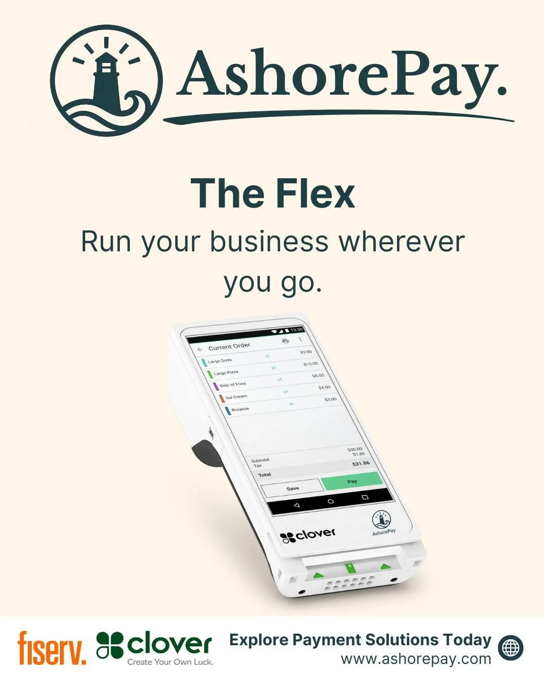 Power in the palm of your hand – at the counter, at the table, or on the go. This portable device is packed with all the features of a full POS system.