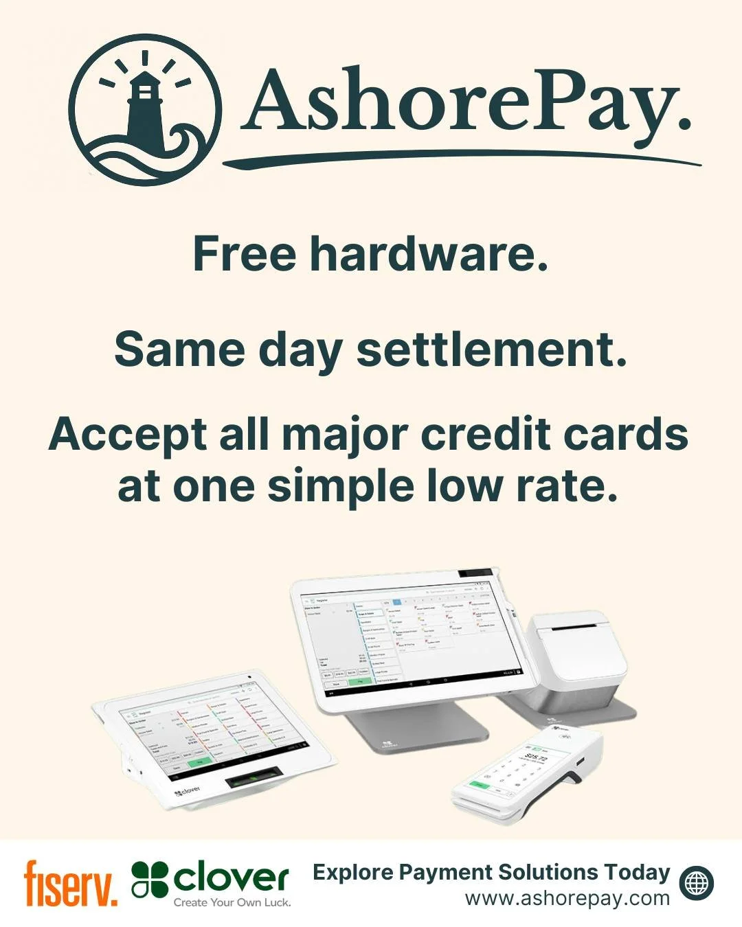 Payments that keep your business moving. Join AshorePay today!