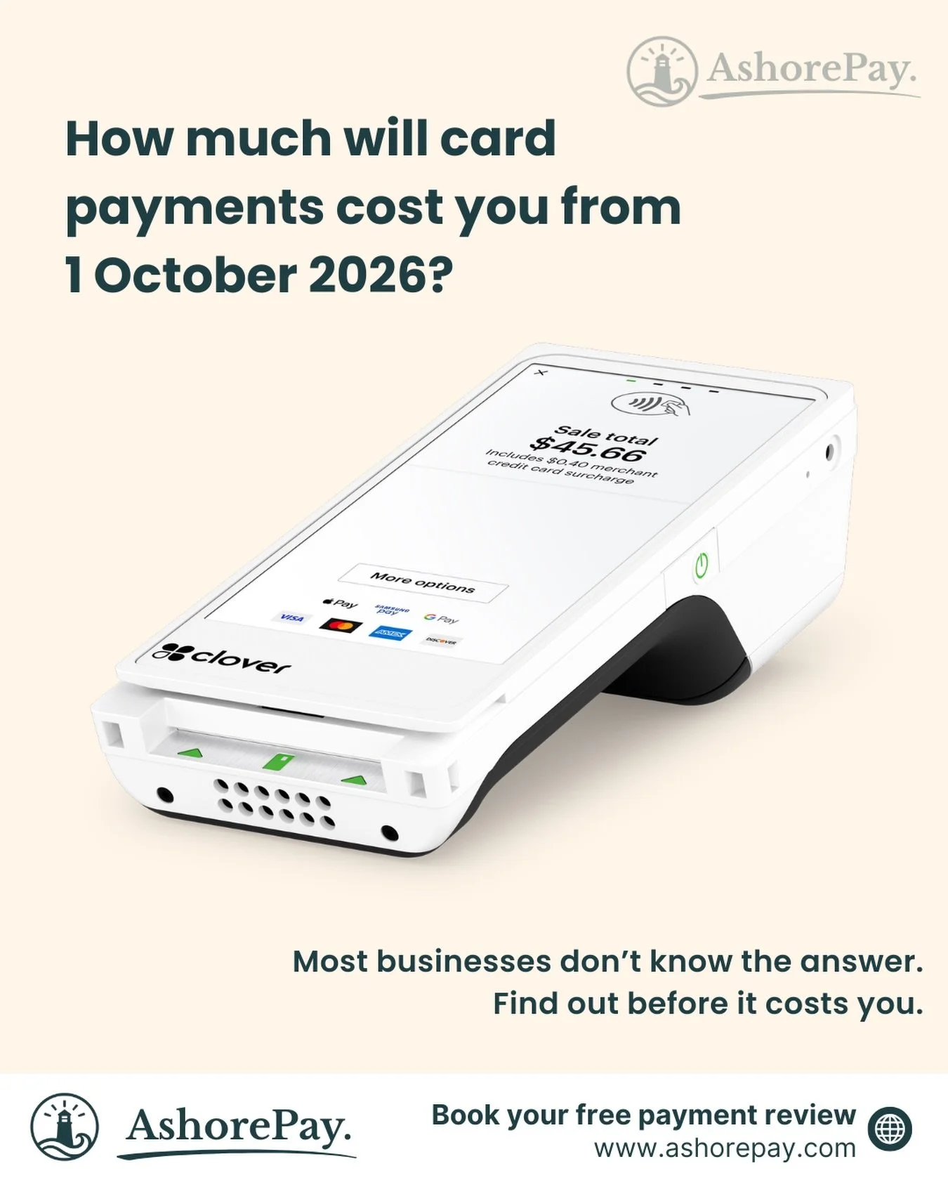 When surcharging ends, your payment provider matters more than ever 💳

Now is the perfect time to understand your true cost of acceptance and explore your options.

Message us for a free pricing review ✅

#pos #pointofsale #paymentsolutions #surchar