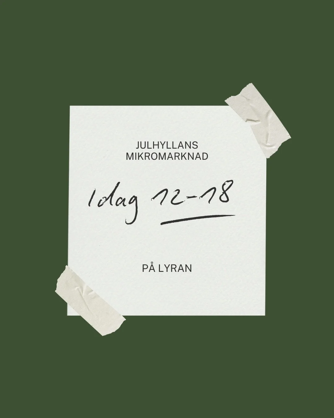 K&auml;ra V&auml;nner,

Idag &auml;r det dags! ✨
Missa inte Julhyllans MikroMarknad p&aring; Lyran.

Kl 12-18

🎄Varm V&auml;lkomna!🎄

#lyranmatbar #julmarknad2025 #julmarknadmalm&ouml;2025 #julhyllan #julhyllansmikromarknad
