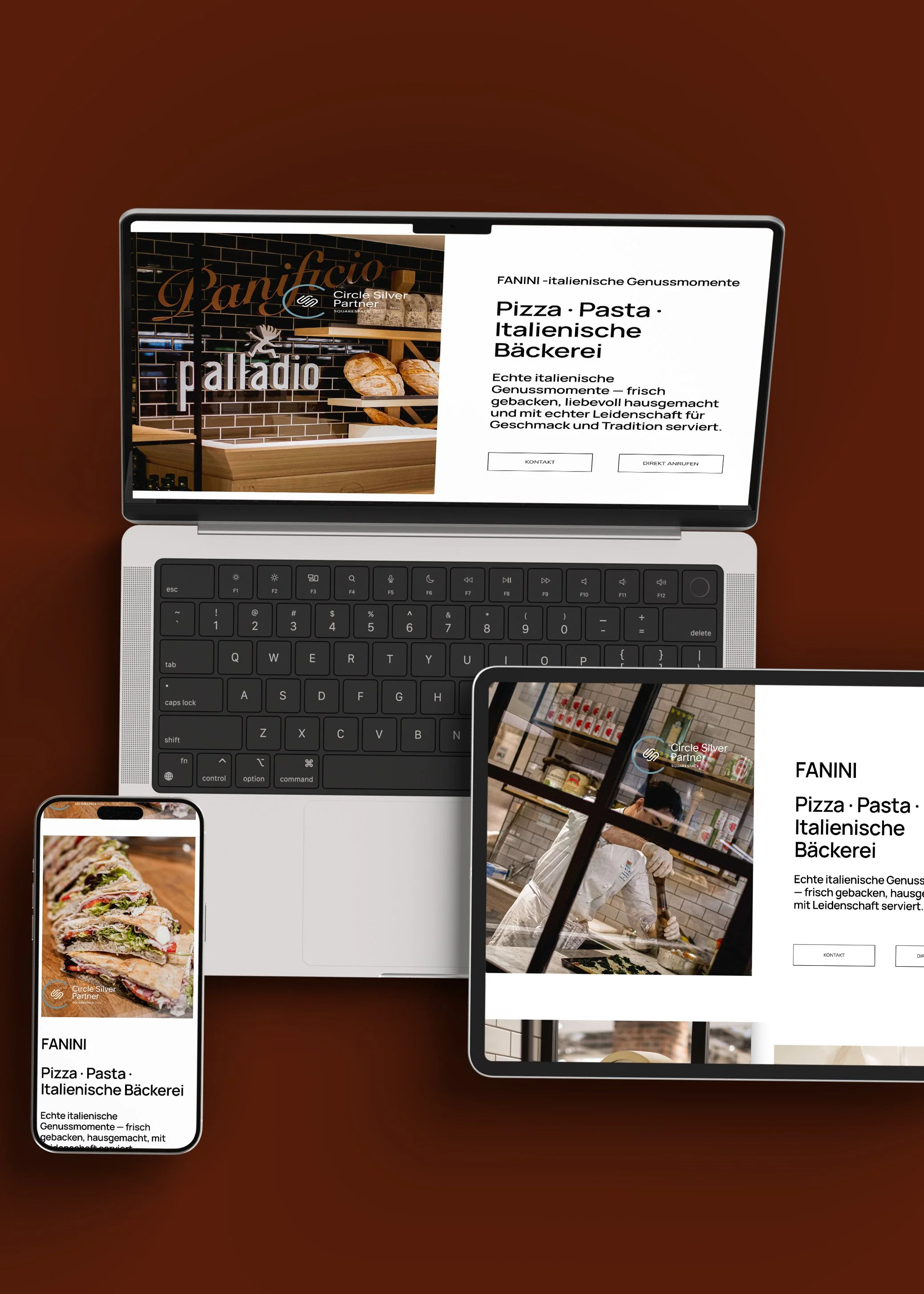 Perfektes Branding für italienische Bäckereien: Pizza, Pasta, Wein &amp; Salate unter einem Dach