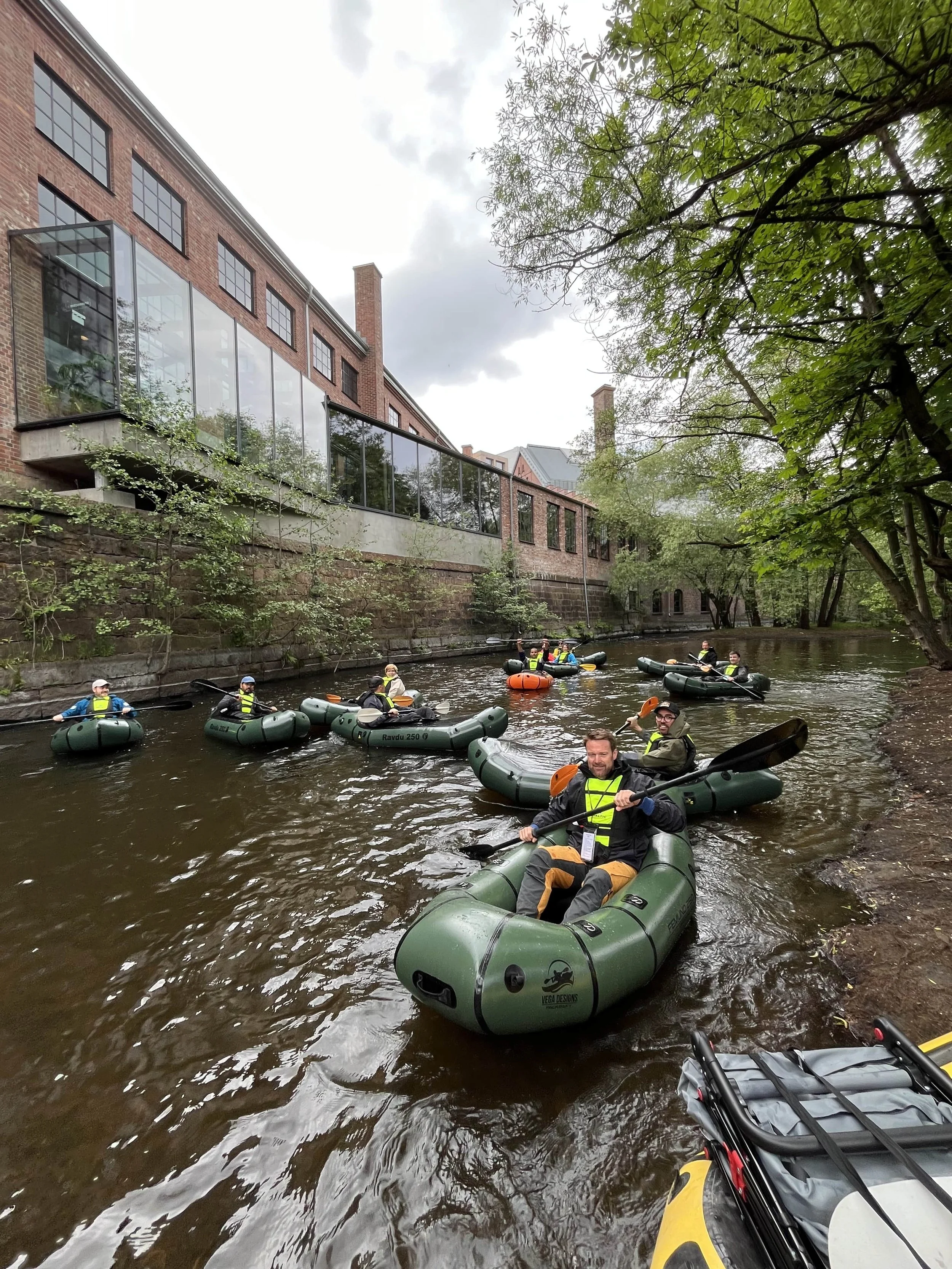Packrafting ned Akerselva