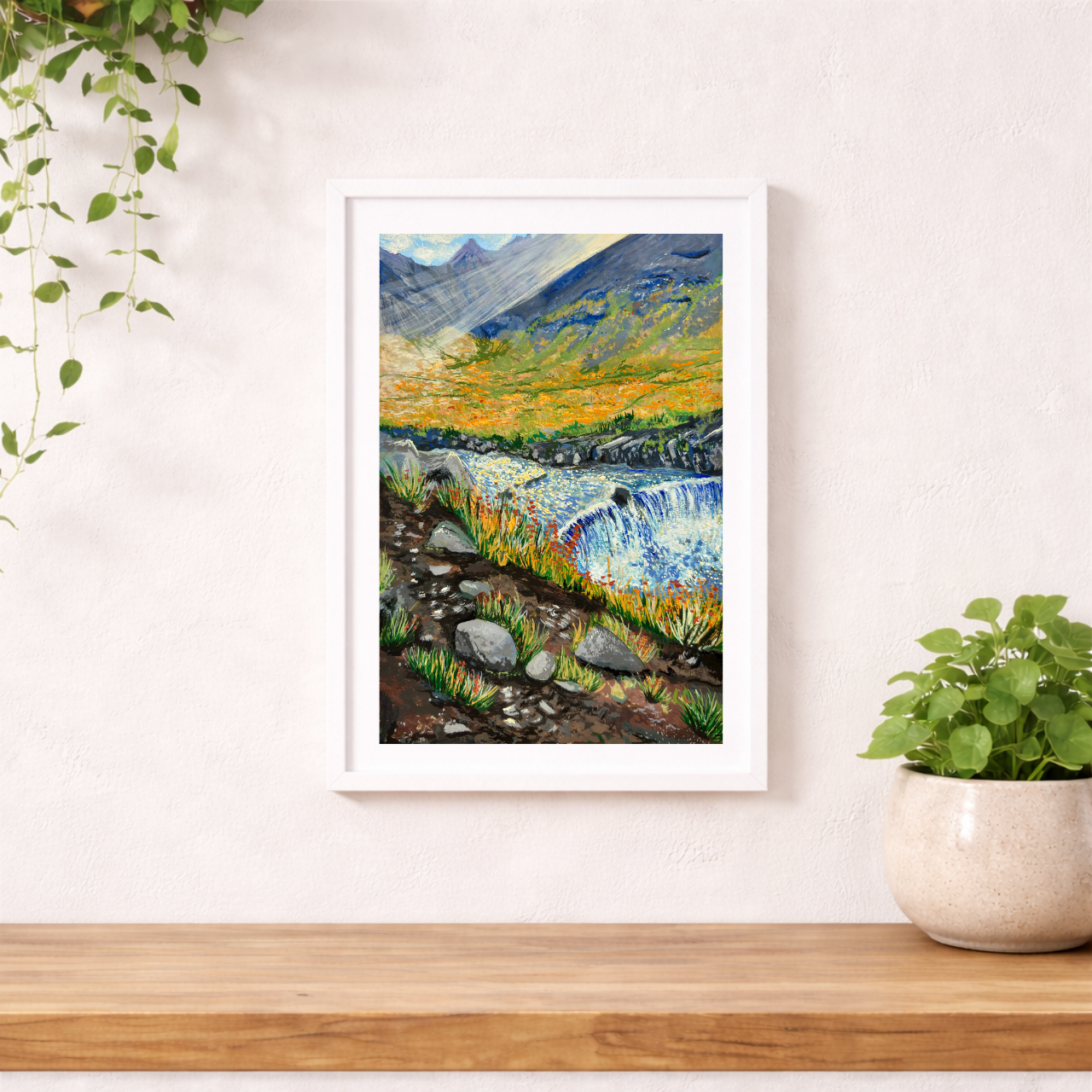 Fairy Pools Painting — Goauche Scottish Landscape Premium Art