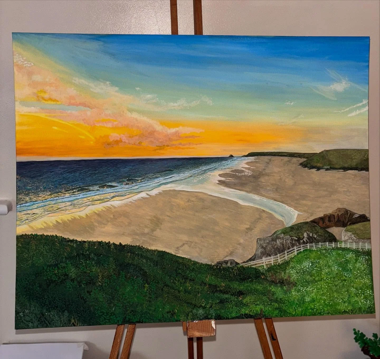 One of my favourite spots in the UK, can you guess where it is? Were were so lucky earlier this year to have seen such a beautiful sunset I could not wait to see if I could try and recreate it 

I still need to add some finishing touches to this one 