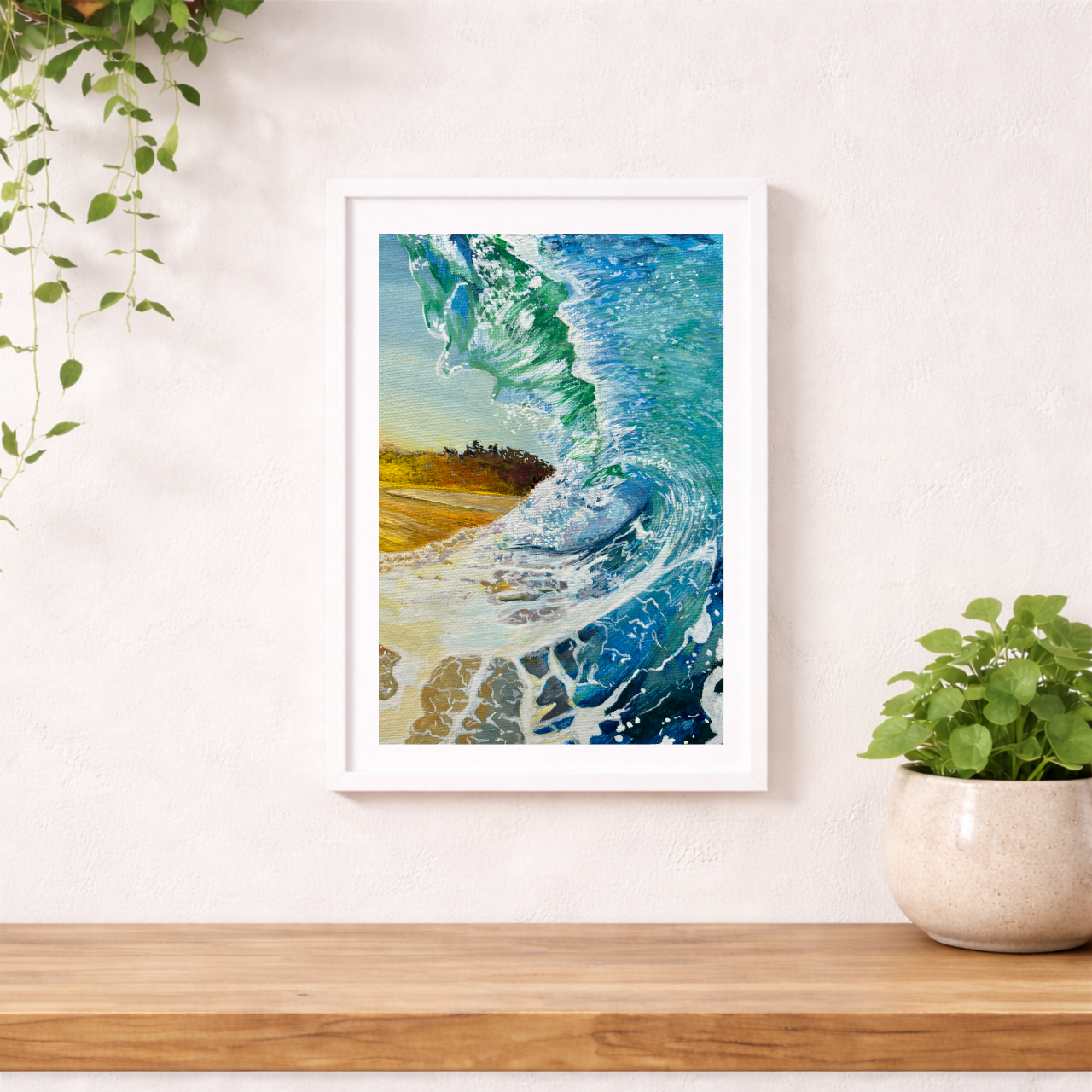 The Break Painting — Gouache Ocean Premium Print