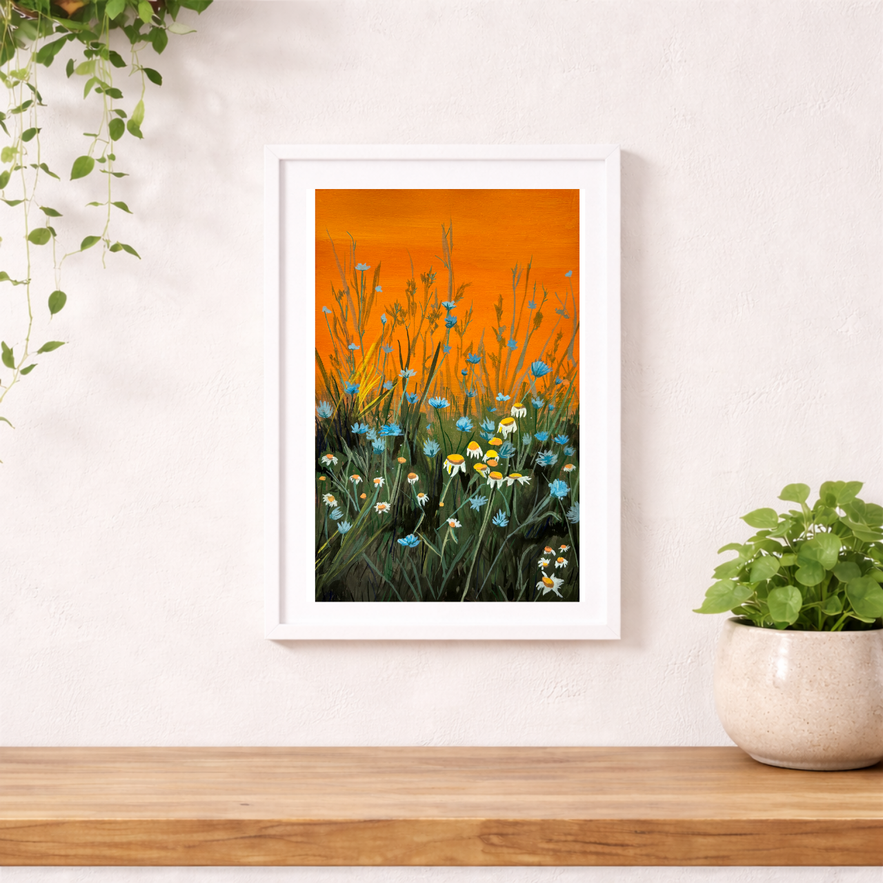 Golden Hour Painting – Gouache Premium Print