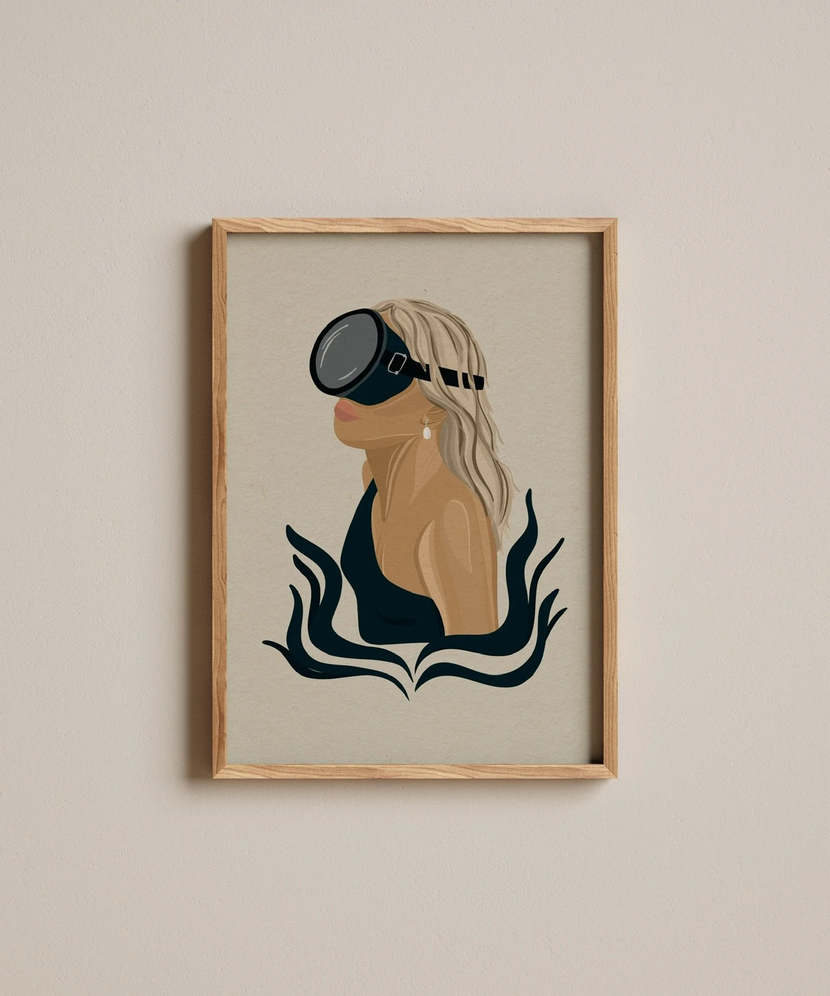 Water Woman Art print by saltwater tones
