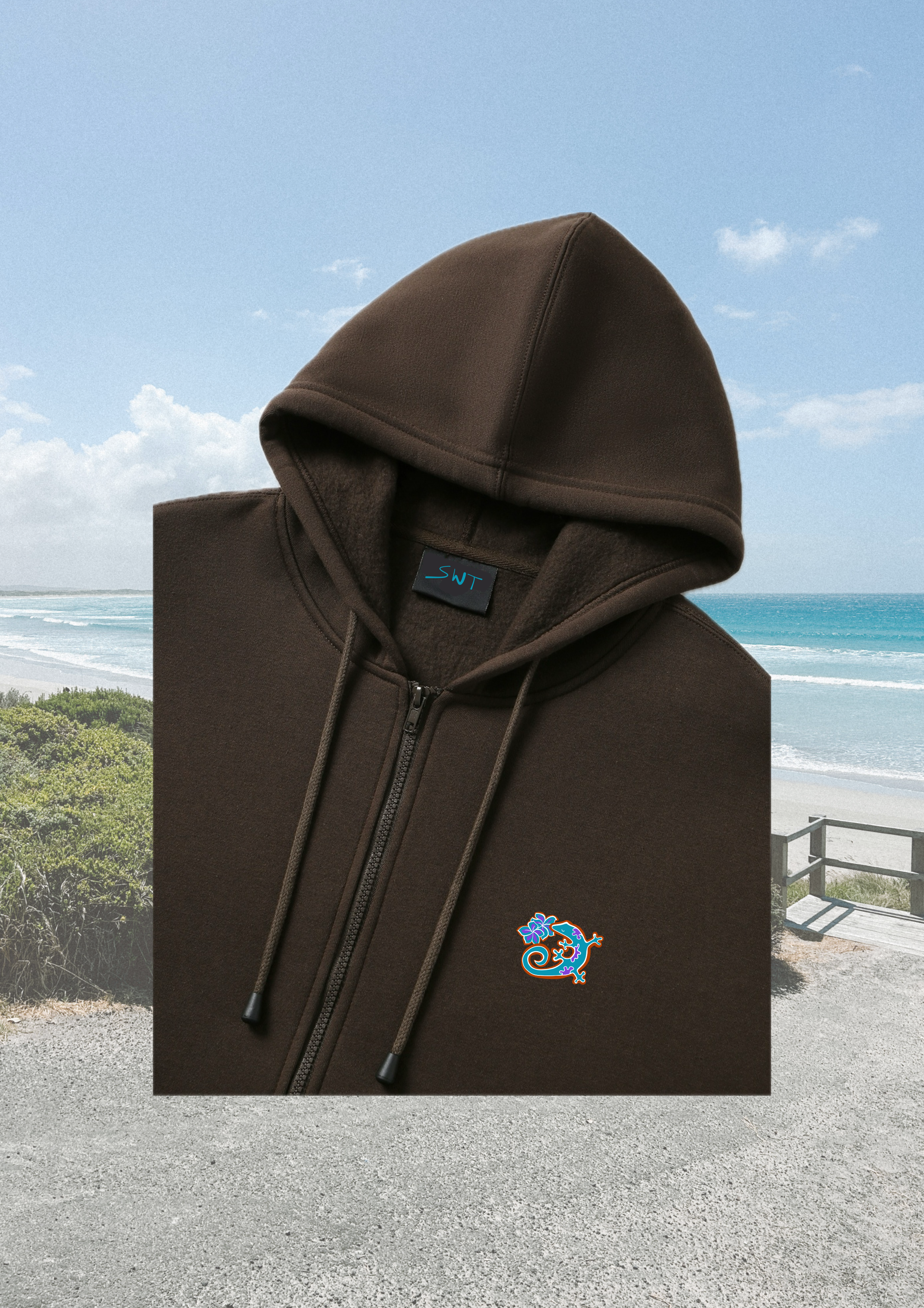 SWT Surf Zip Hoodie Surf wear by saltwater tones
