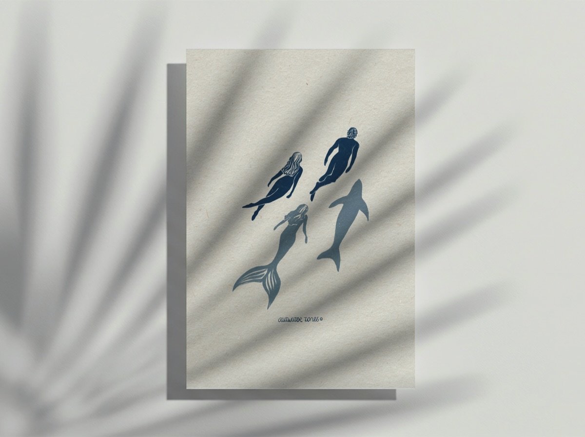 Who&rsquo;s your bestie you want to explore the ocean with?

#oceaninspiredart #coastalwallart #oceanart #surfculture #surfart