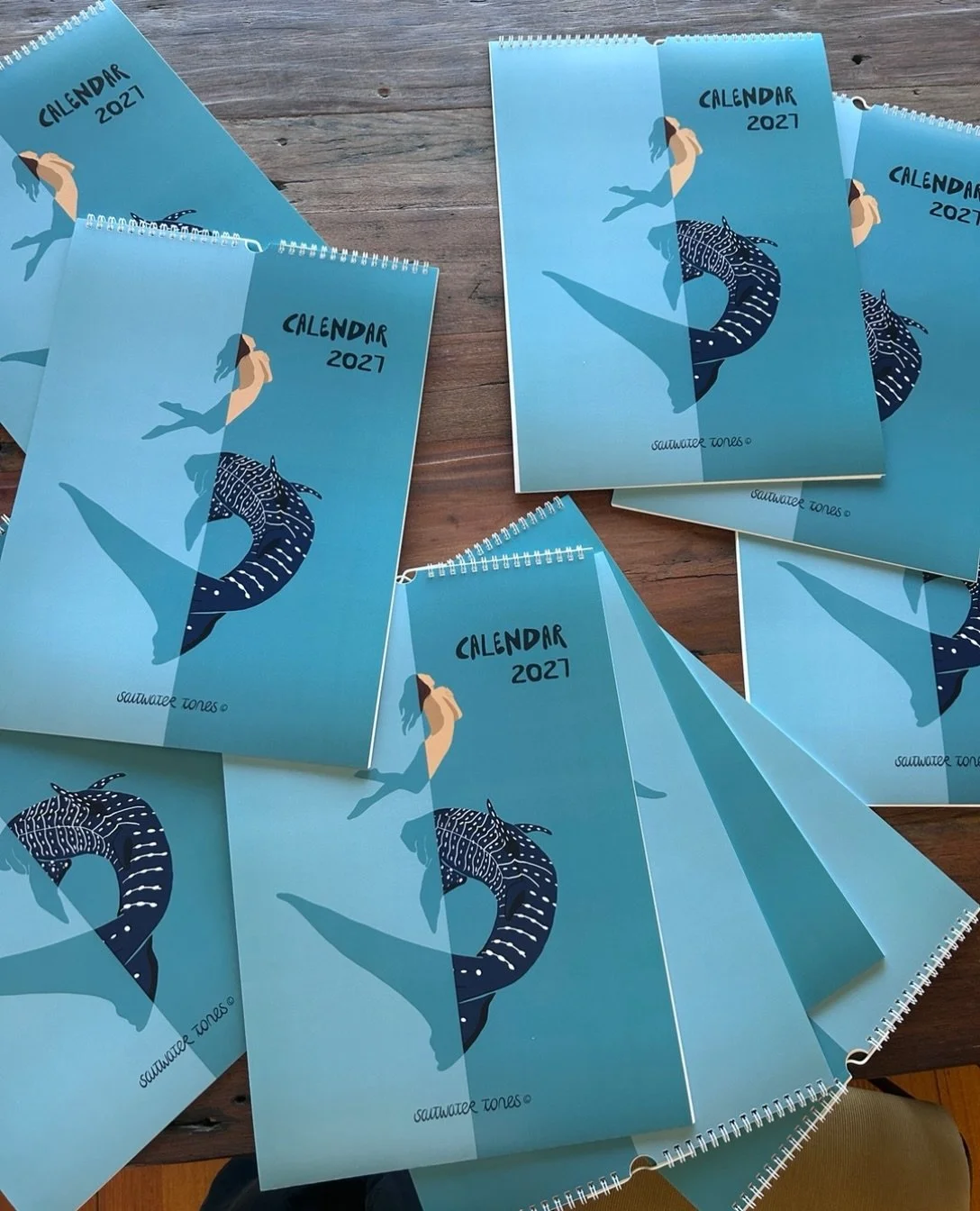 Omgggg they have arrived! Sending all your order out at the minute 🫶🏽

#calendar2027 #whaleart #coastalwallart #coastalwalldecor #surfillustration
