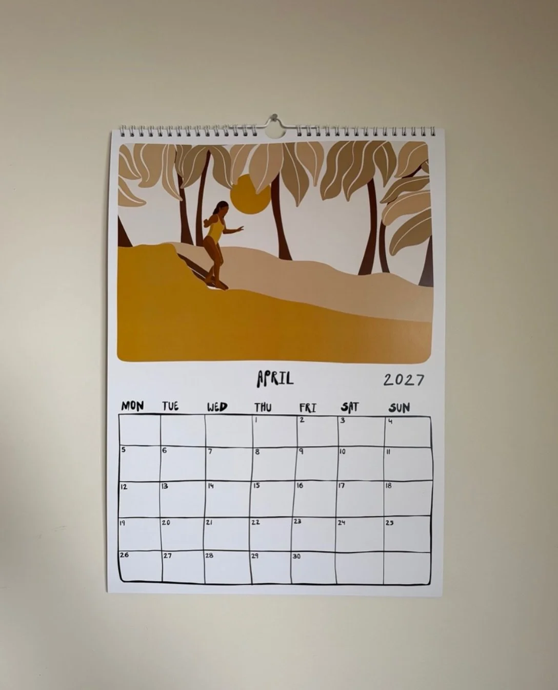 The early bird sale ends this Sunday! After that the calendars are gonna be 55$. Don&rsquo;t miss your chance to score one of these beauties for the best price! They also make a great chrissie gift!

#calendar2027 #surfillustration #coastalwalldecor 