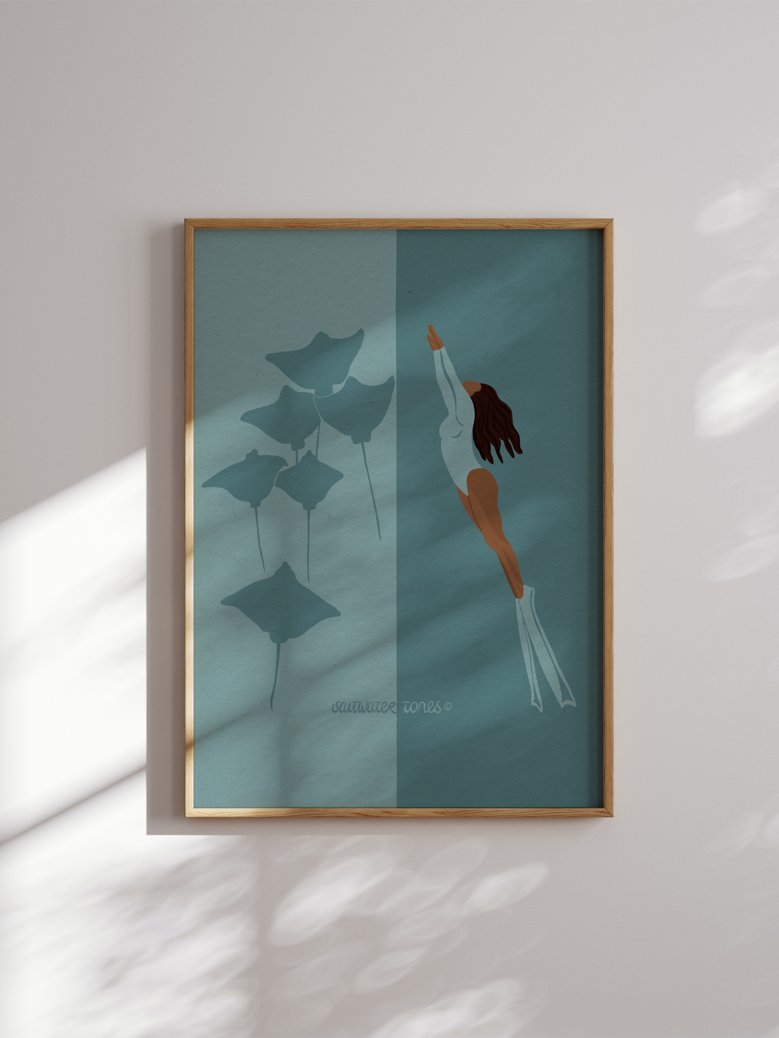 Stingray art by saltwater tones