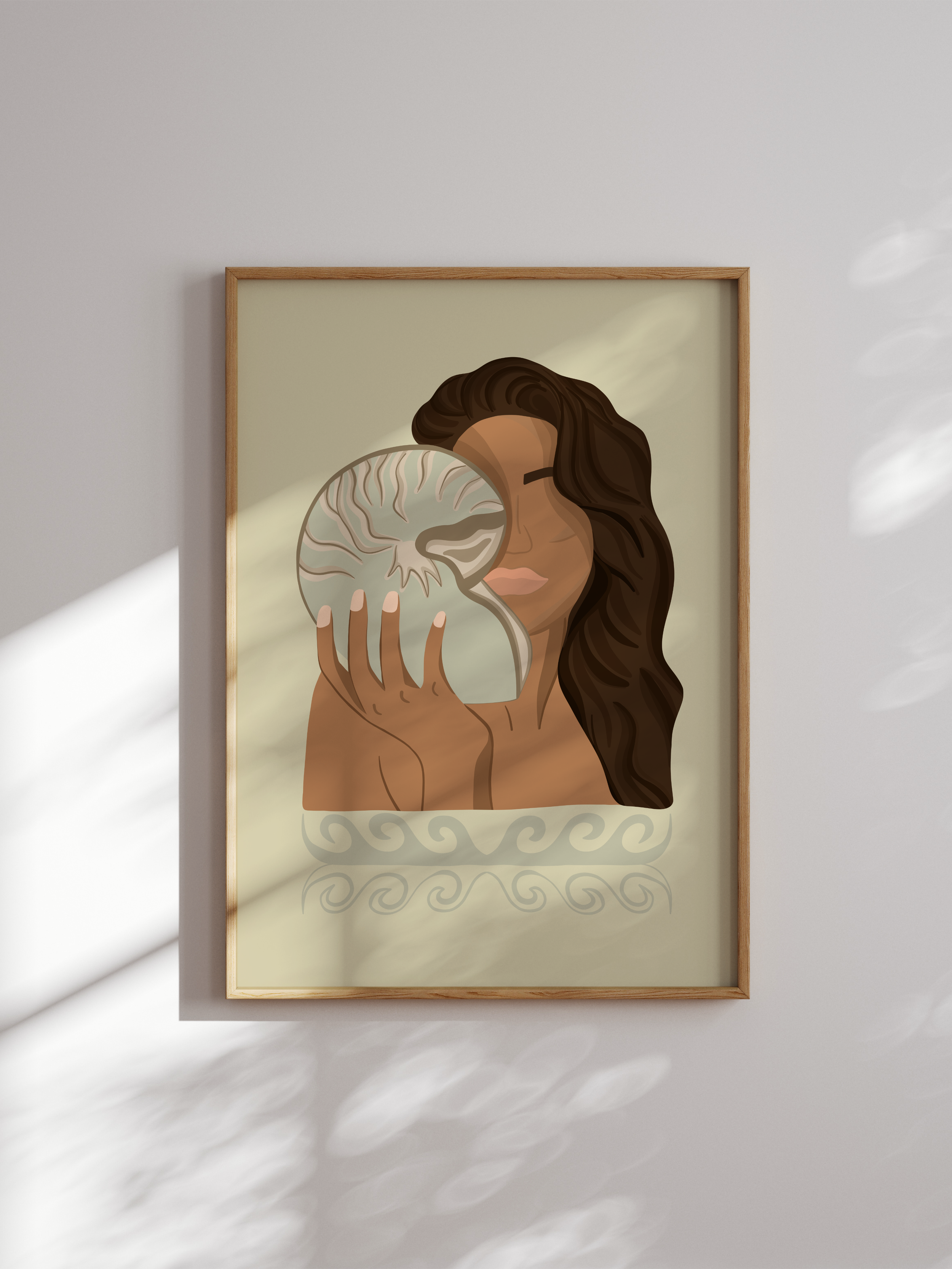 Shell dream brunette artwork by saltwater tones