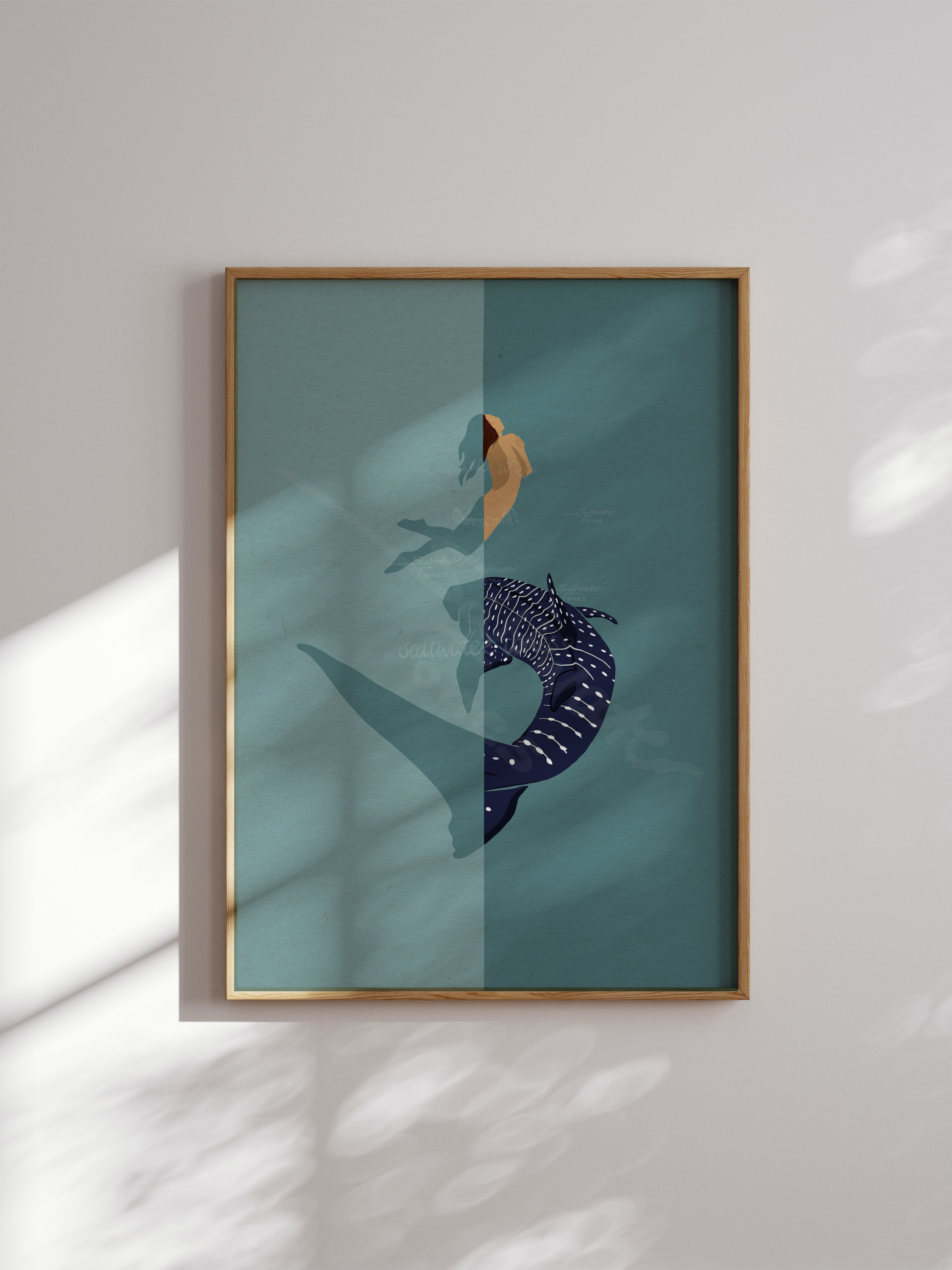 whale shark art by saltwater tones