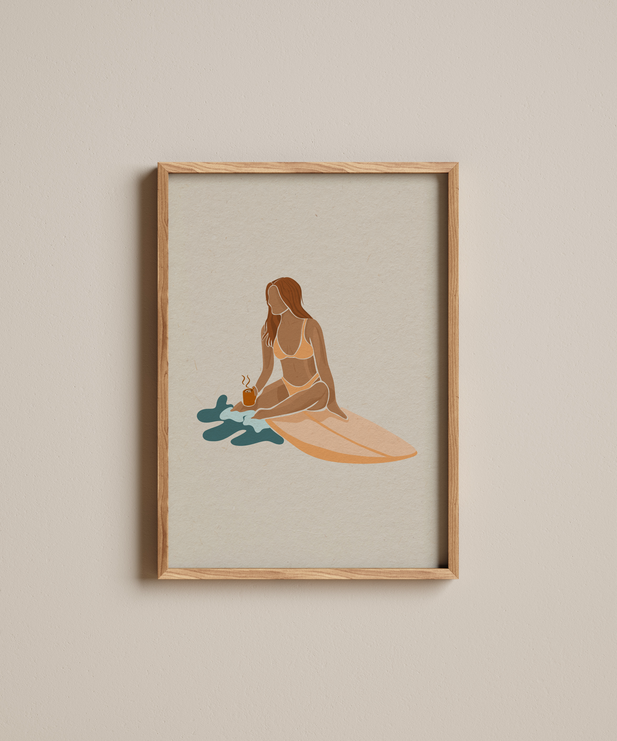 Coffee first surf art