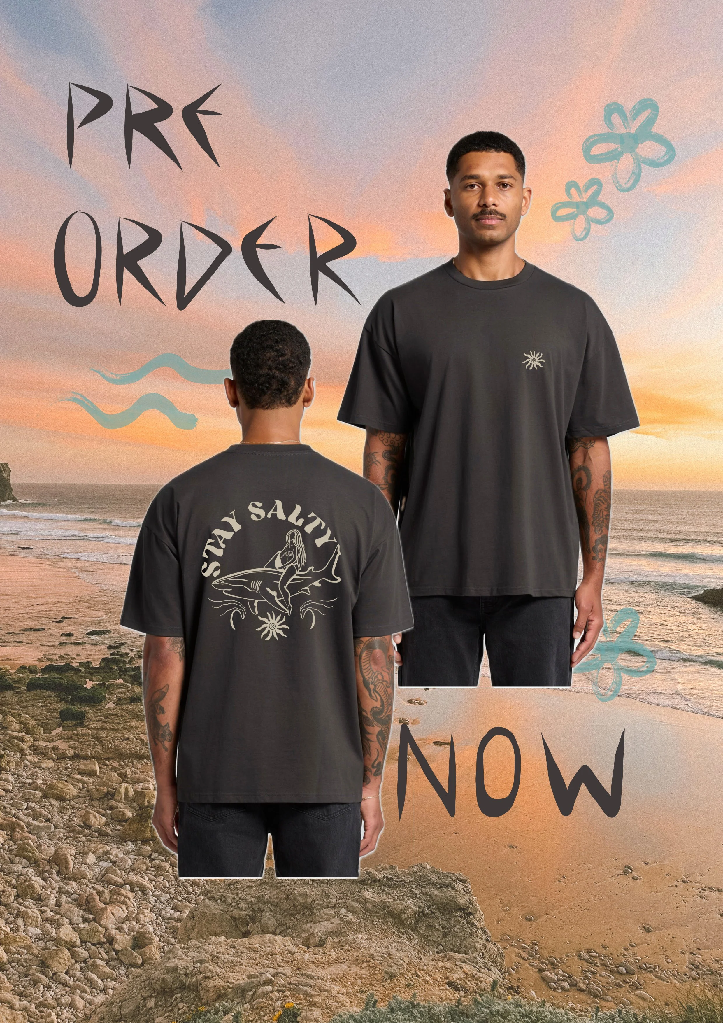 preorder stay salty tee saltwater tones